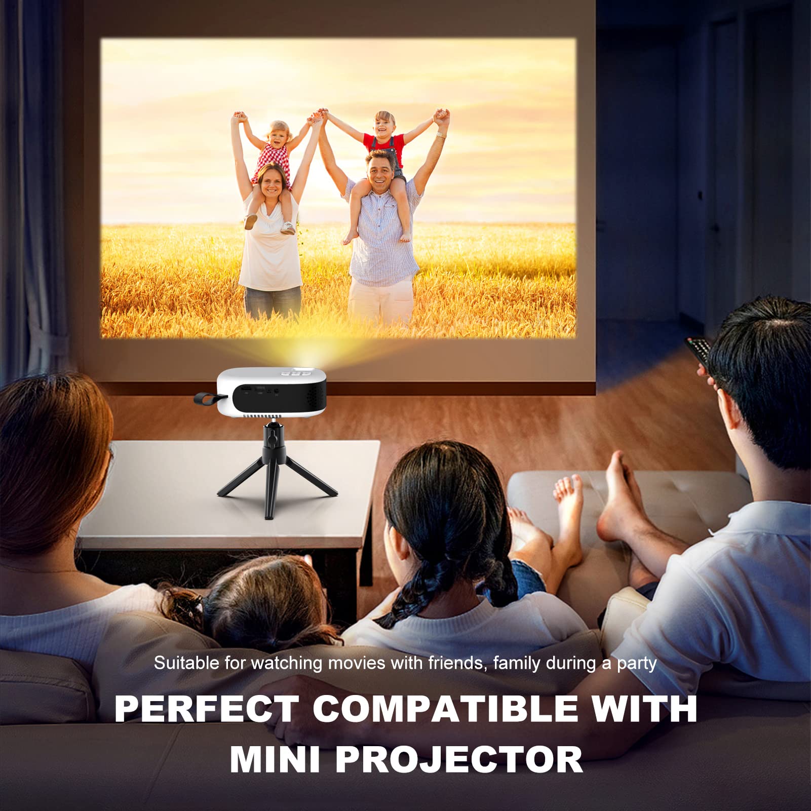Didbynm 6.3 Inch Mini Projector Tripod Stand - Compact Desktop Tripod with Universal 1/4 Screw & Ballhead - Portable Tripod for Mini Projectors, Cameras, Smooth 4, Osmo Mobile, Vimble 2 - Perfect for Home Theater, Outdoor Movies & Vlogging