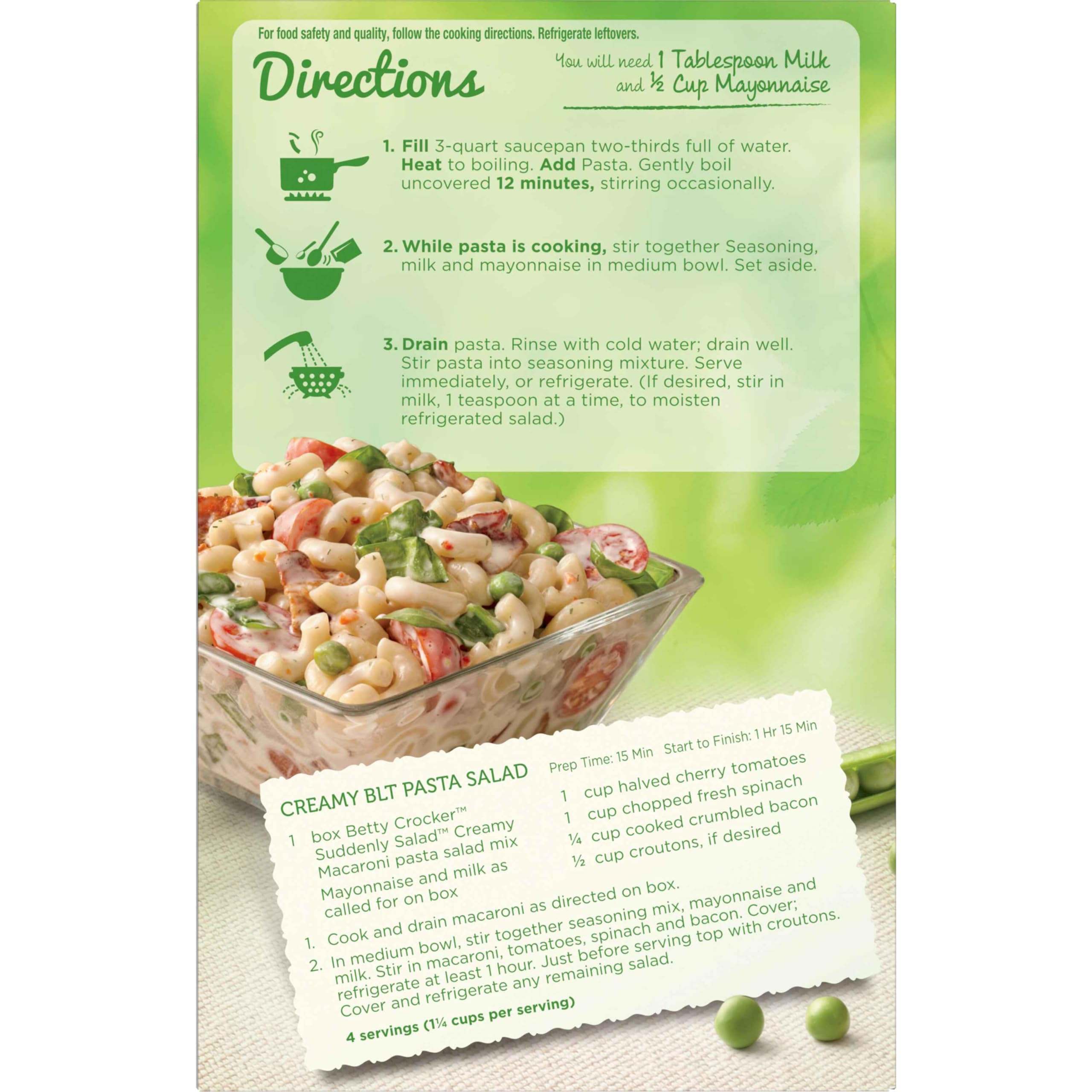 Suddenly Pasta Salad Creamy Macaroni - 6.5 Oz (Pack of 12) | Easy-to-Make Pasta Side Dish for Picnics, BBQs & Potlucks