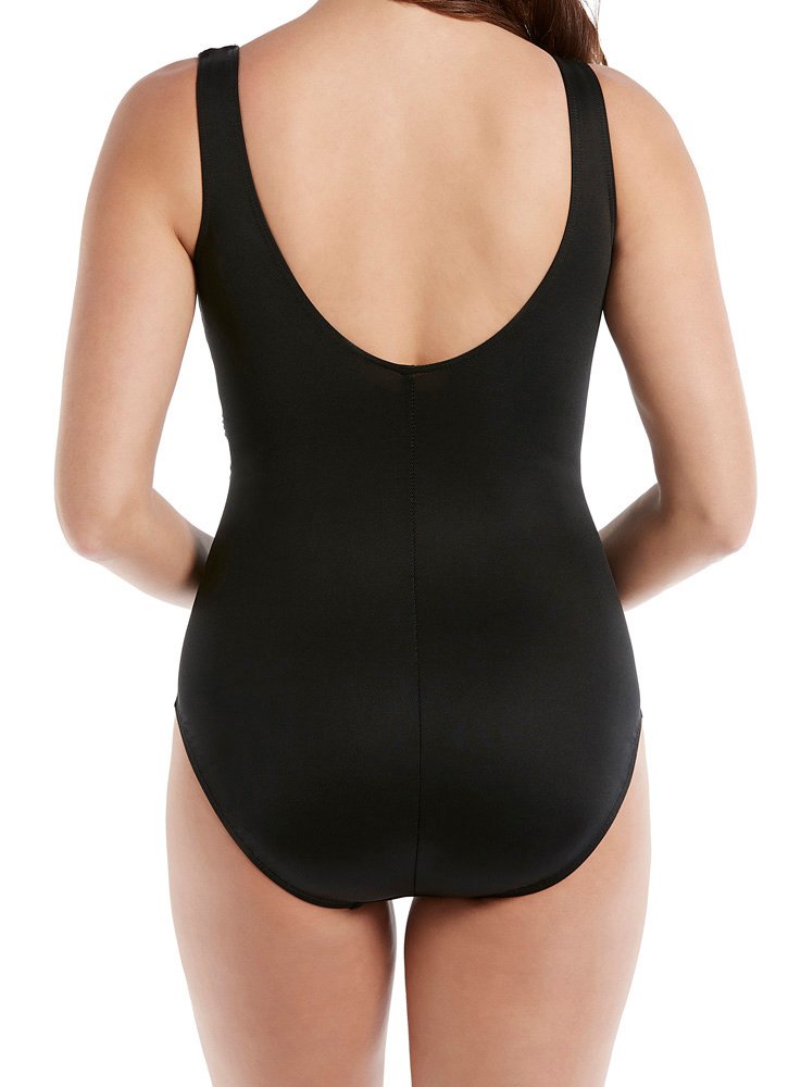 Miraclesuit Blue Pointe Its A Wrap One-Piece Swimsuit in Blue - Size 8 | Slimming & Supportive Swimwear for Women | Perfect for Beach, Pool & Vacation