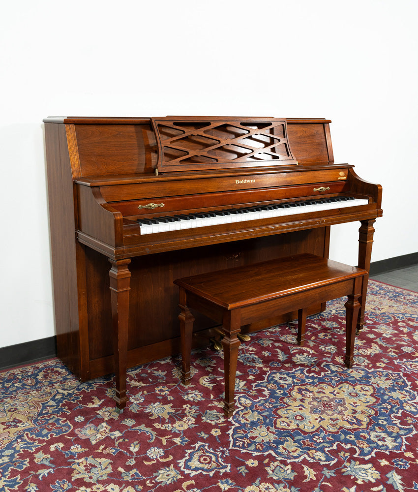 Baldwin 2071 Upright Piano - Satin Mahogany Finish | Used Vintage Piano with Serial Number 1508009 | Perfect for Home, Studio & Music Classroom