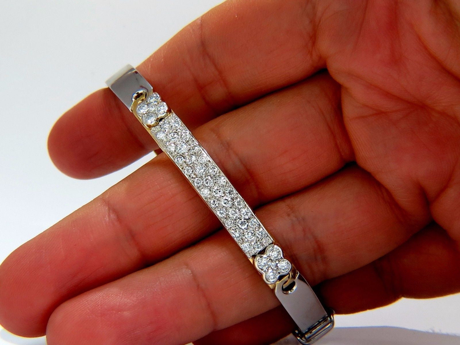18Kt Two-Toned Designer Bangle Bracelet with 1.50ct Natural Diamonds | Luxury Jewelry for Women | Perfect for Weddings, Parties & Special Occasions