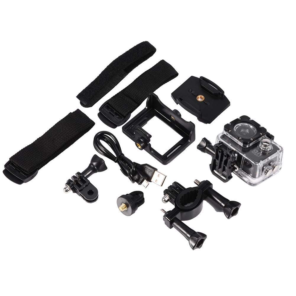 Topiky 4K Waterproof Action Camera - 30m Underwater, 1080P Full HD LCD, 900mAh Rechargeable Battery with Mounting Accessories Kit (Black) - Perfect for Outdoor Sports, Diving, Surfing, Hiking & Vlogging