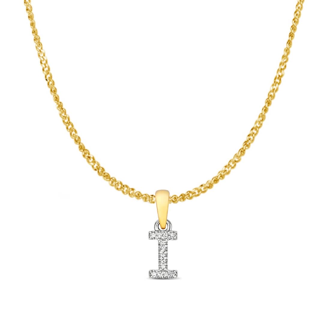Personalized Diamond Initial Necklace - 9K Solid Gold Monogram Pendant (A-Z) | Elegant Gift for Women, Birthday, Anniversary & Everyday Wear