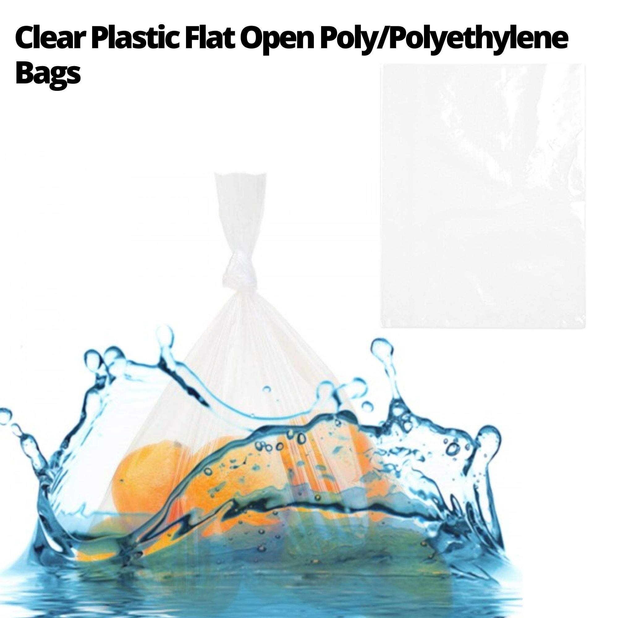 100 Pack 12x18 Inch Clear Plastic Bags - 1 Mil Cellophane Bags with Single Side Opening for Food Storage, Packaging & Industrial Use | Perfect for Bakery, Candy, Crafts & Retail Display