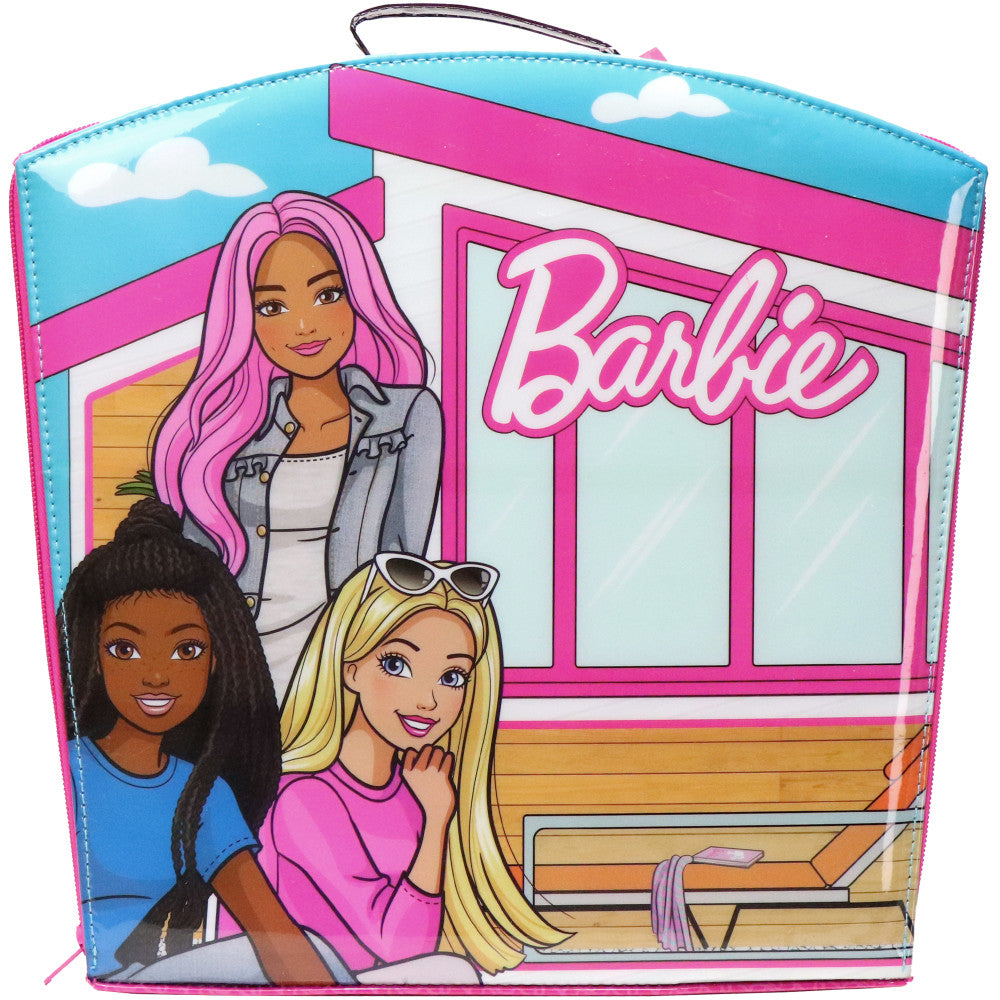 Barbie Store 'N Play Doll Storage Case with Zipper - Holds 8 Dolls | Perfect for Travel, Playdates & Toy Organization | Durable Doll Carrier for Kids & Collectors