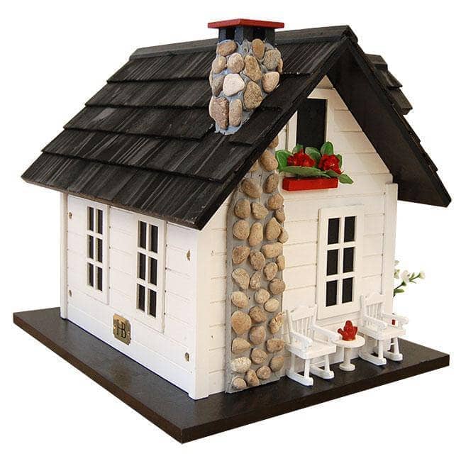 Handmade Wooden Bird House for Outdoor Garden - Connecticut Retreat Style Birdhouse for Backyard, Patio, and Nature Lovers | Perfect for Attracting Wild Birds to Your Yard or Garden Decor