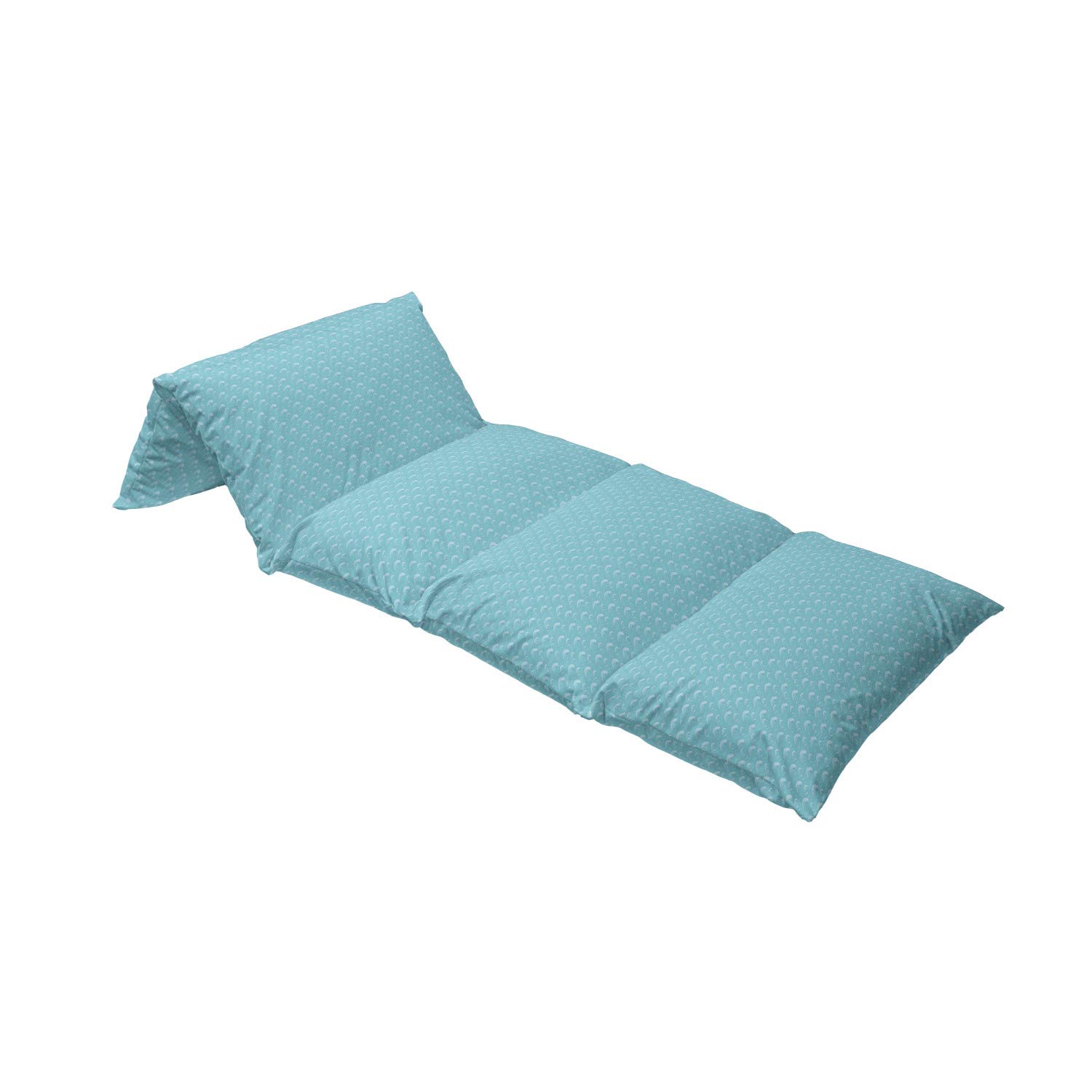Ambesonne Teal Floor Pillow Cover with Ocean Waves Pattern - Japanese Style Cartoon Illustration, 88