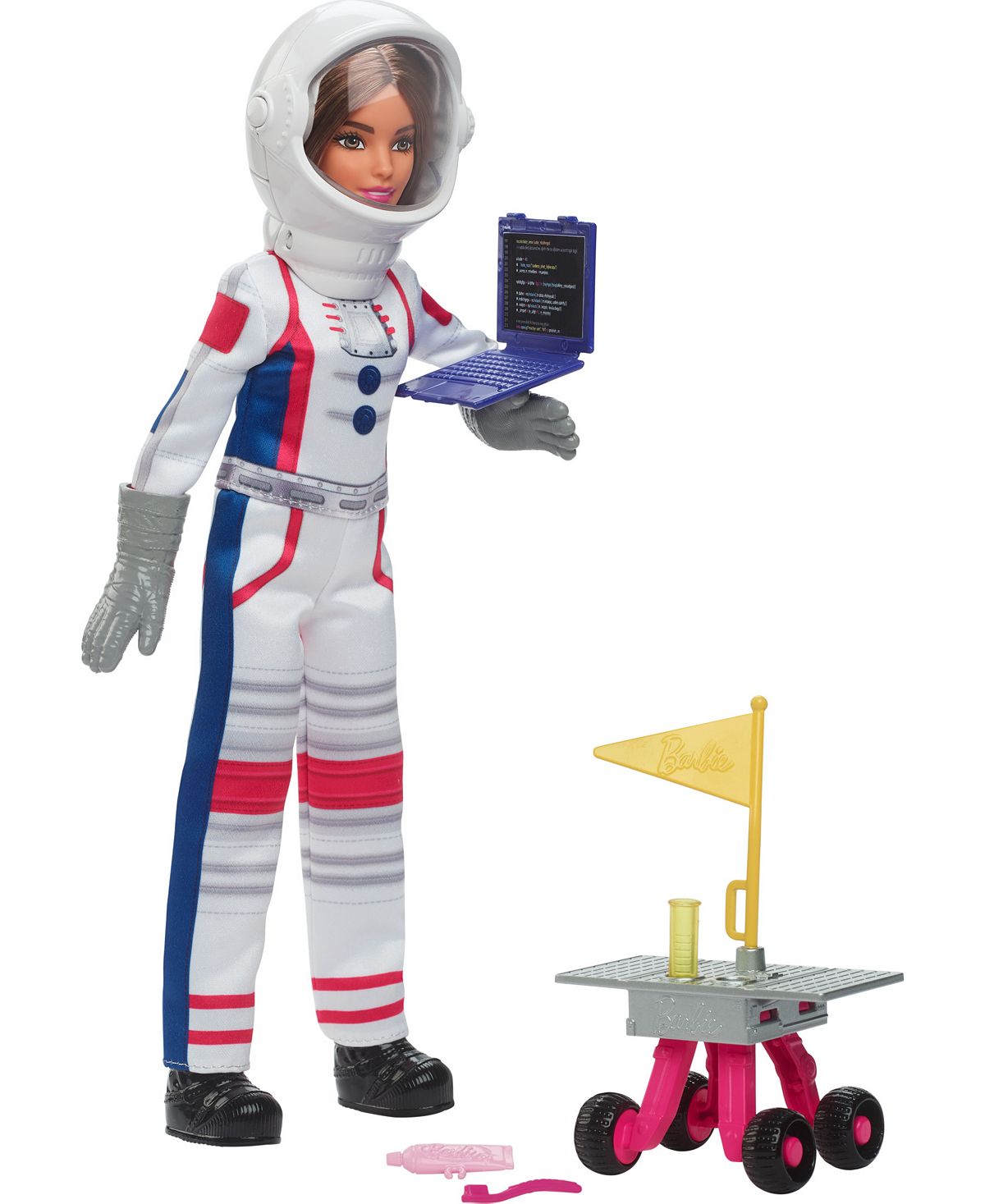 Barbie 65th Anniversary Astronaut Doll Set with 10 Career Accessories - Space Helmet, Rolling Rover & More | STEM Toy for Girls, Space Exploration Play, Collectible Gift for Kids Ages 3+