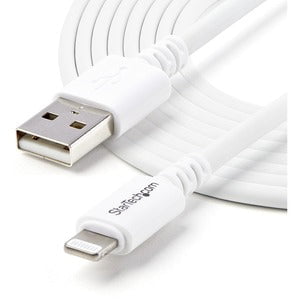 3m (10ft) White Apple Lightning to USB Cable - 8 Pin Charger & Sync Cord for iPhone, iPad, iPod - Durable 3 Meter Long Cable for Home, Office & Travel Use