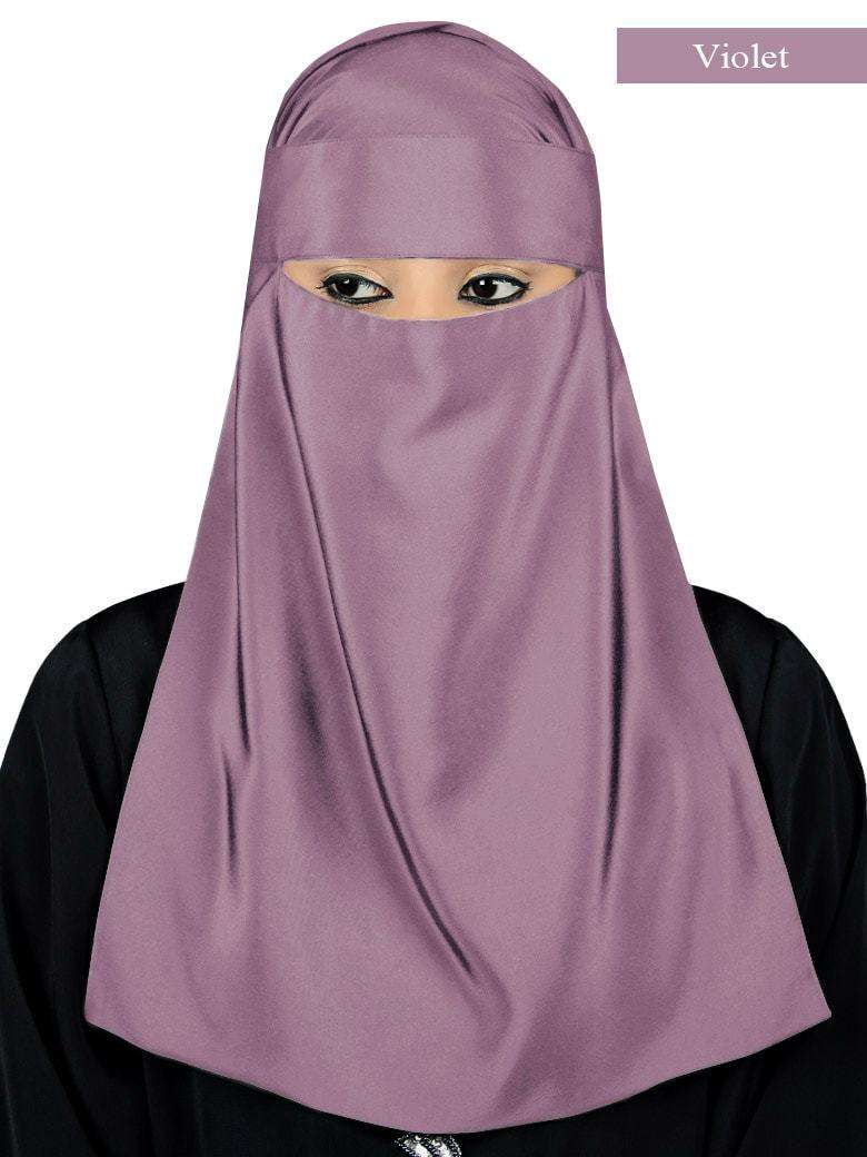 Lamah Niqab with Square Hijab and Headband Set - Perfect for Muslim Women's Prayer, Modest Fashion, and Everyday Wear