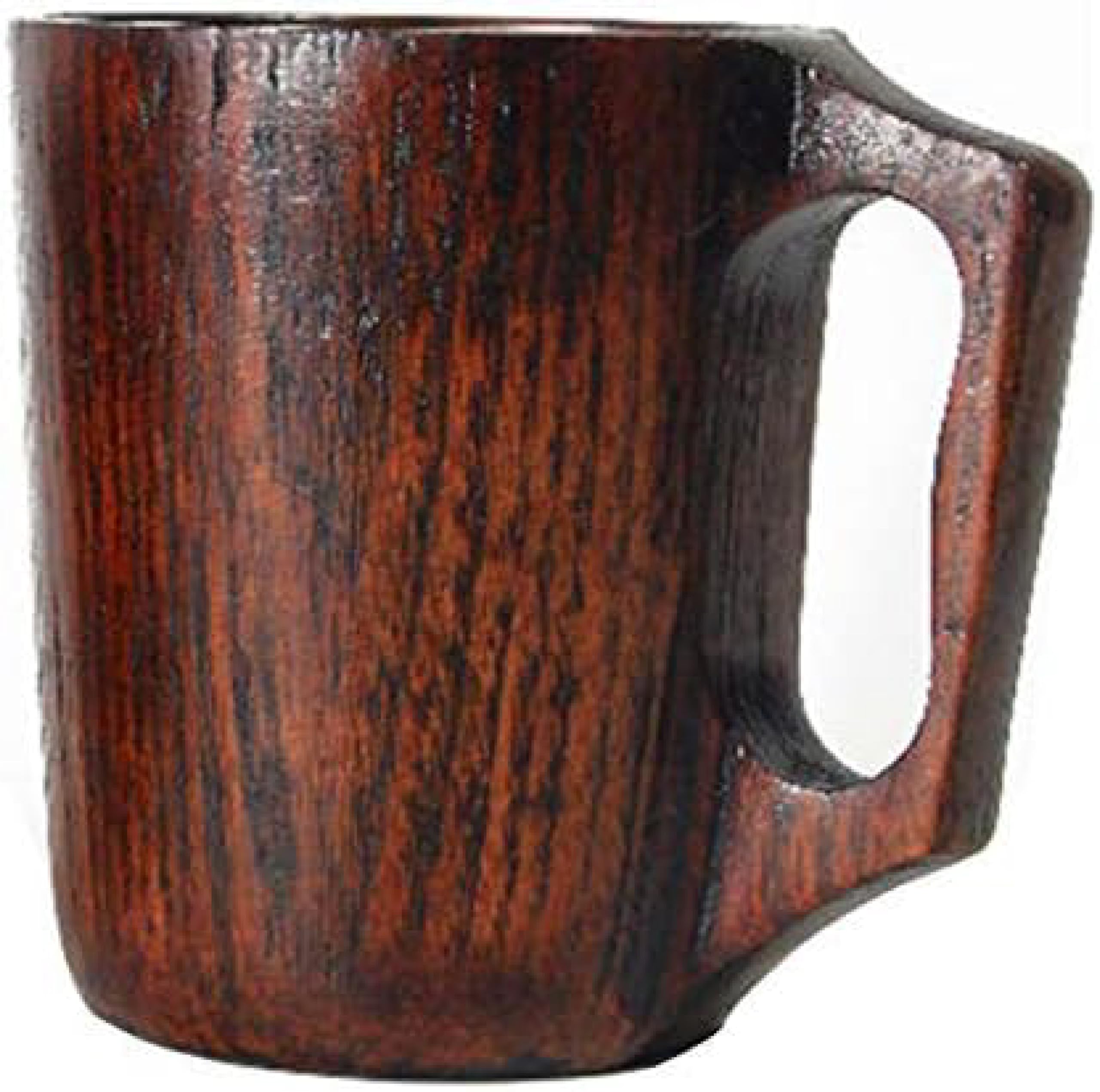 12 oz Handmade Wooden Coffee Mug - Unique Vintage Beer Stein for Men, Rustic Camping & Outdoor Drinking Cup - Perfect Gift for Coffee, Tea, Beer Lovers - Great for Camping, Hiking, BBQs and Viking-Themed Parties