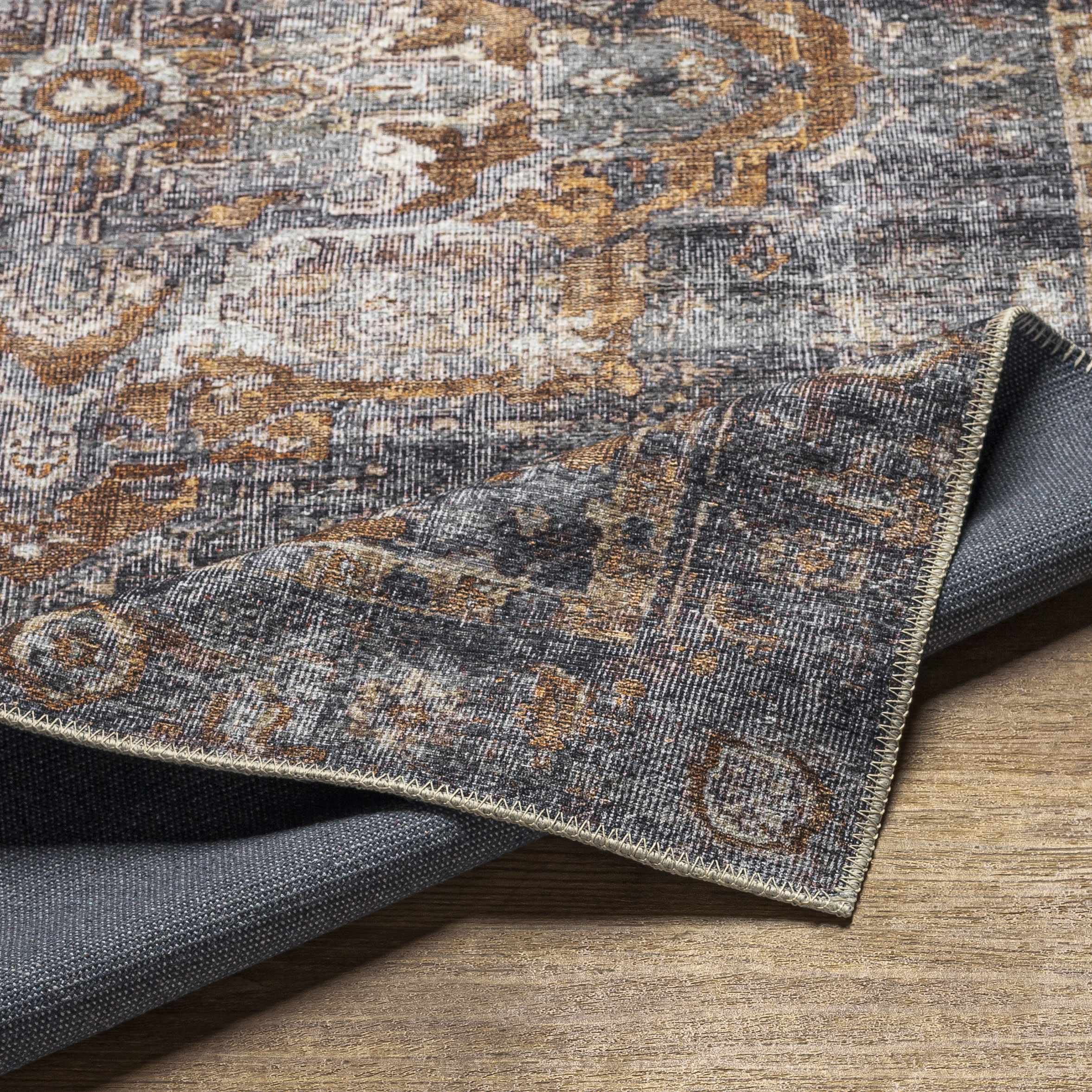 Hauteloom Lagangilang Machine Washable Area Rug for Living Room & Bedroom - Soft Beige, Brown, Gray Modern Design - 7'10