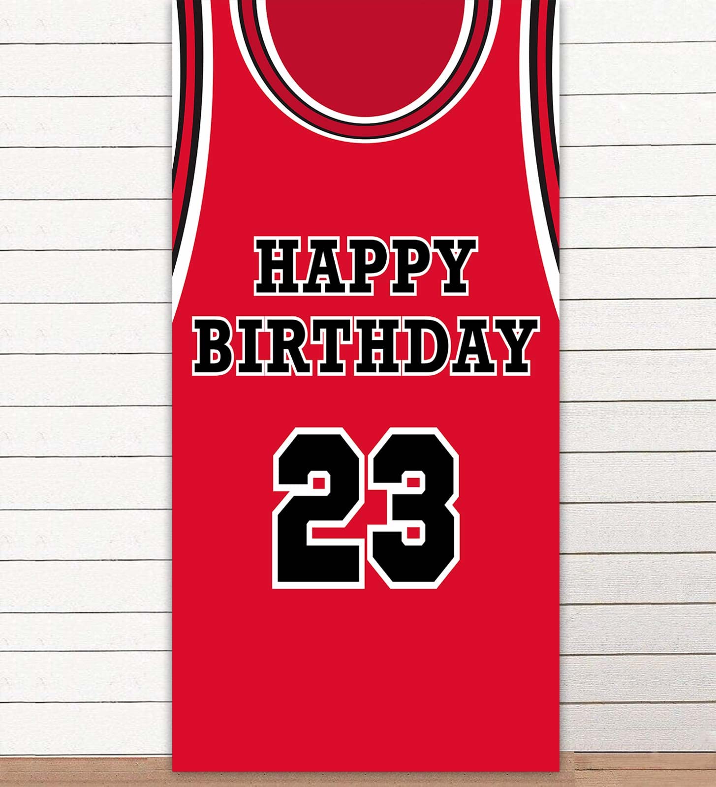 23rd Birthday Banner Backdrop - Red Basketball Star Player Sports Theme Decor for Men & Boys | 1st Birthday Party, Baby Shower, Photo Booth Props | Perfect for Sports-Themed Celebrations and Photo Backdrops