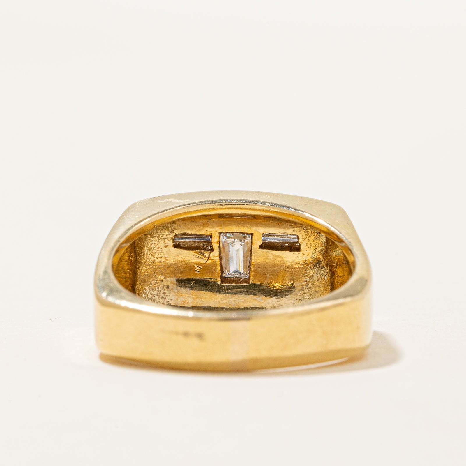 0.27ctw Diamond Bull Ring for Men - Size 9 Solid Gold Statement Jewelry - Perfect for Gifts, Weddings & Special Occasions