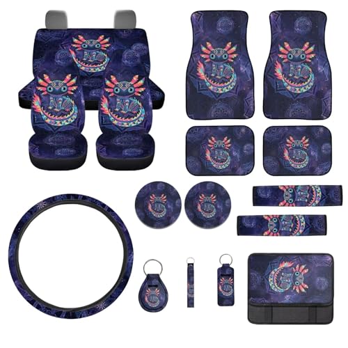 Boho Mandala Axolotl-Purple