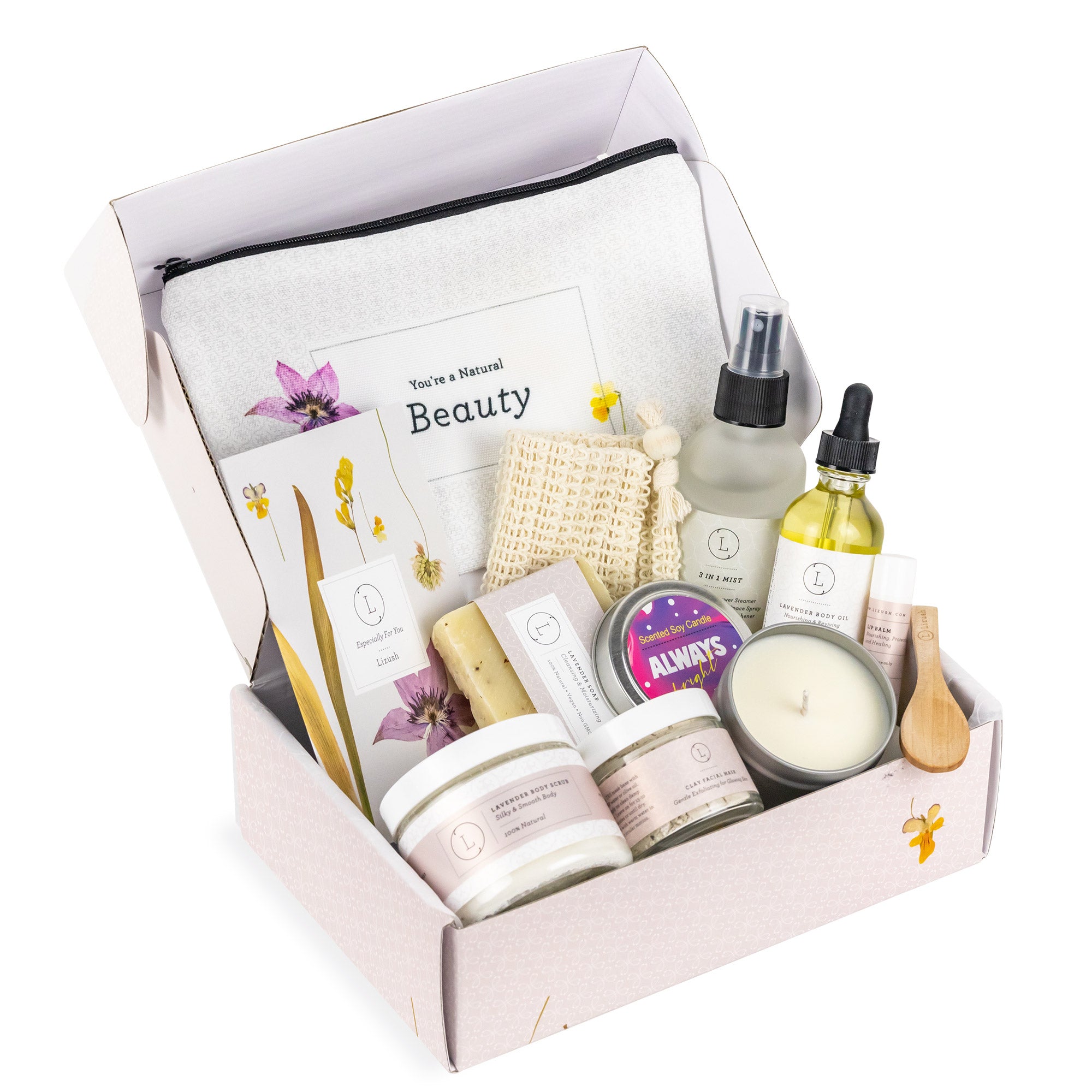 Luxury Spa Gift Box Set - Natural Lavender Bath & Body Relaxation Kit for Women, Friends & Her | Perfect for Birthday, Anniversary, Mother's Day & Self-Care Moments