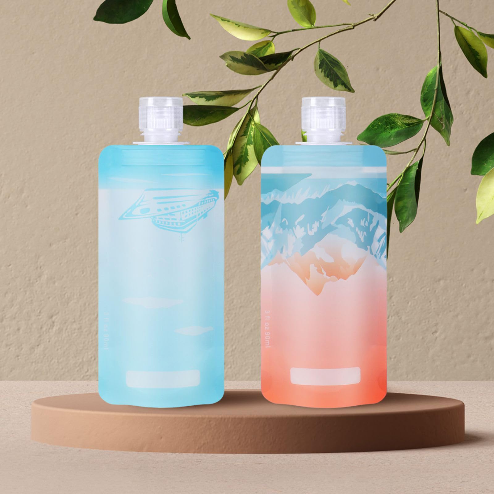 PACKISM 15-Pack 3oz Leak-Proof TSA Approved Travel Toiletry Bottles - Slim & Lightweight Space-Saving Containers for Shampoo, Conditioner, Lotion & Body Wash - Perfect for Air Travel, Camping & Gym Use