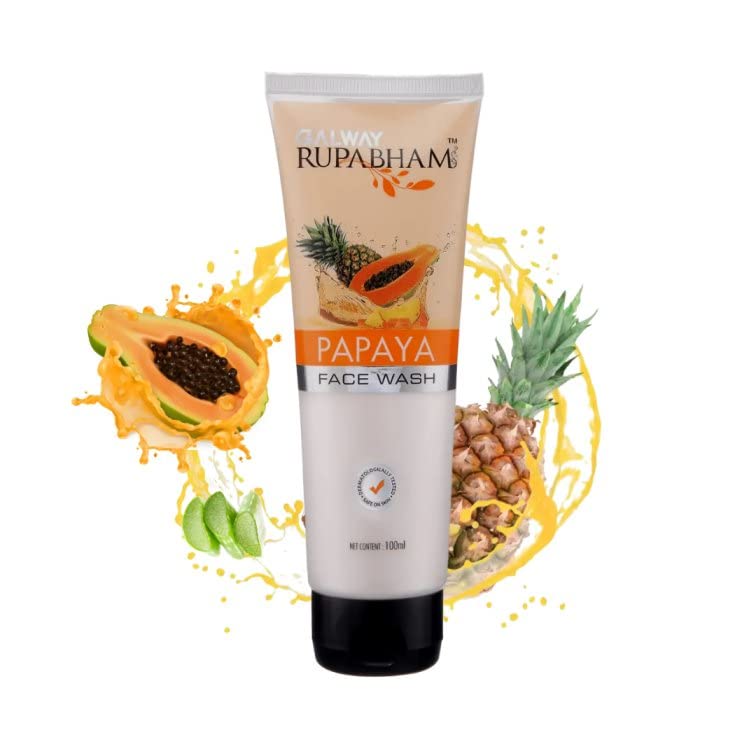 Galway Papaya Fairness Face Wash - Brightening & Exfoliating Cleanser for Glowing Skin | Perfect for Daily Skincare & Acne-Prone Skin