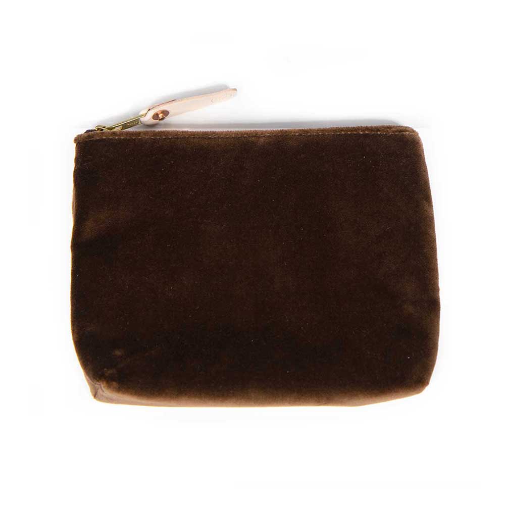 Luxury Velvet Jewelry Pouch for Necklaces & Rings - Premium Walnut Brown Jewelry Organizer Bag - Perfect for Travel, Gift Box & Jewelry Storage
