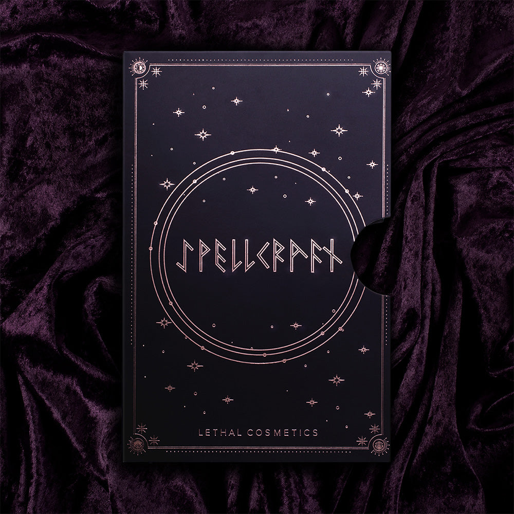 Lethal Cosmetics Spellcraft Pressed Powder Palette - Vegan Eyeshadow & Blush Palette for Professional Makeup | Perfect for Day to Night Looks, Special Occasions & Photoshoots