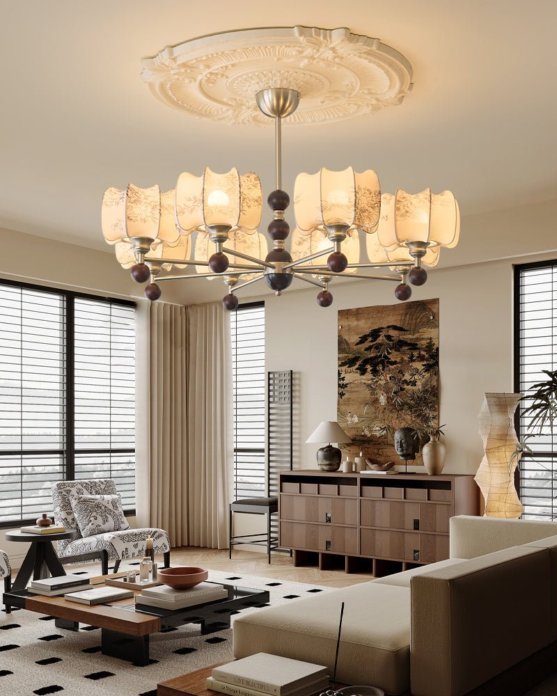 Elegant Arboris Floral Chandelier - Crystal Ceiling Light Fixture for Dining Room, Bedroom & Living Room Decor | Perfect for Wedding, Home & Office Lighting