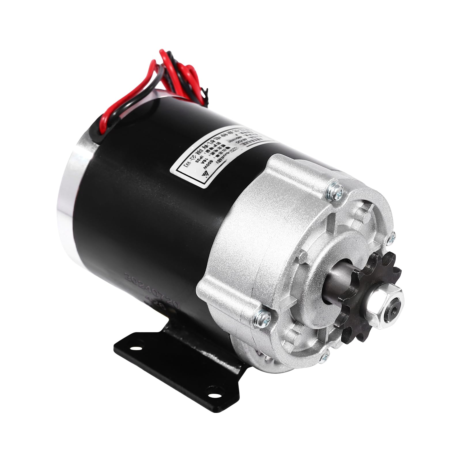 600W 48V DC Gear Reduction Electric Motor - 450RPM High Torque Brushed Motor for E-Bikes, Scooters & DIY Projects | Perfect for Electric Bicycle Conversions & Power Wheels Upgrades