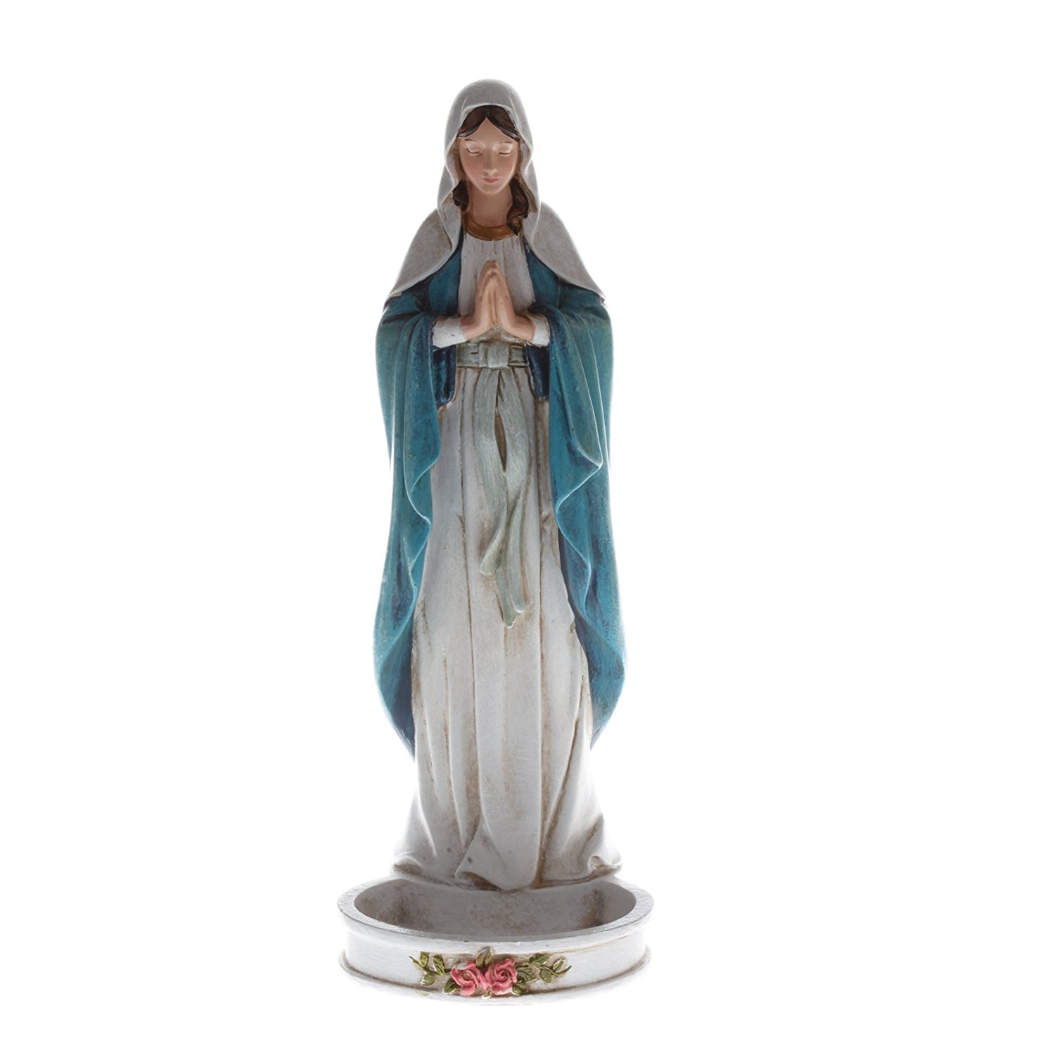 Christian Madonna Rosary Holder - First Communion Gifts for Catholics | 8-Inch Religious Jewelry for Prayer & Devotion | Perfect for Church, Weddings & Baptisms