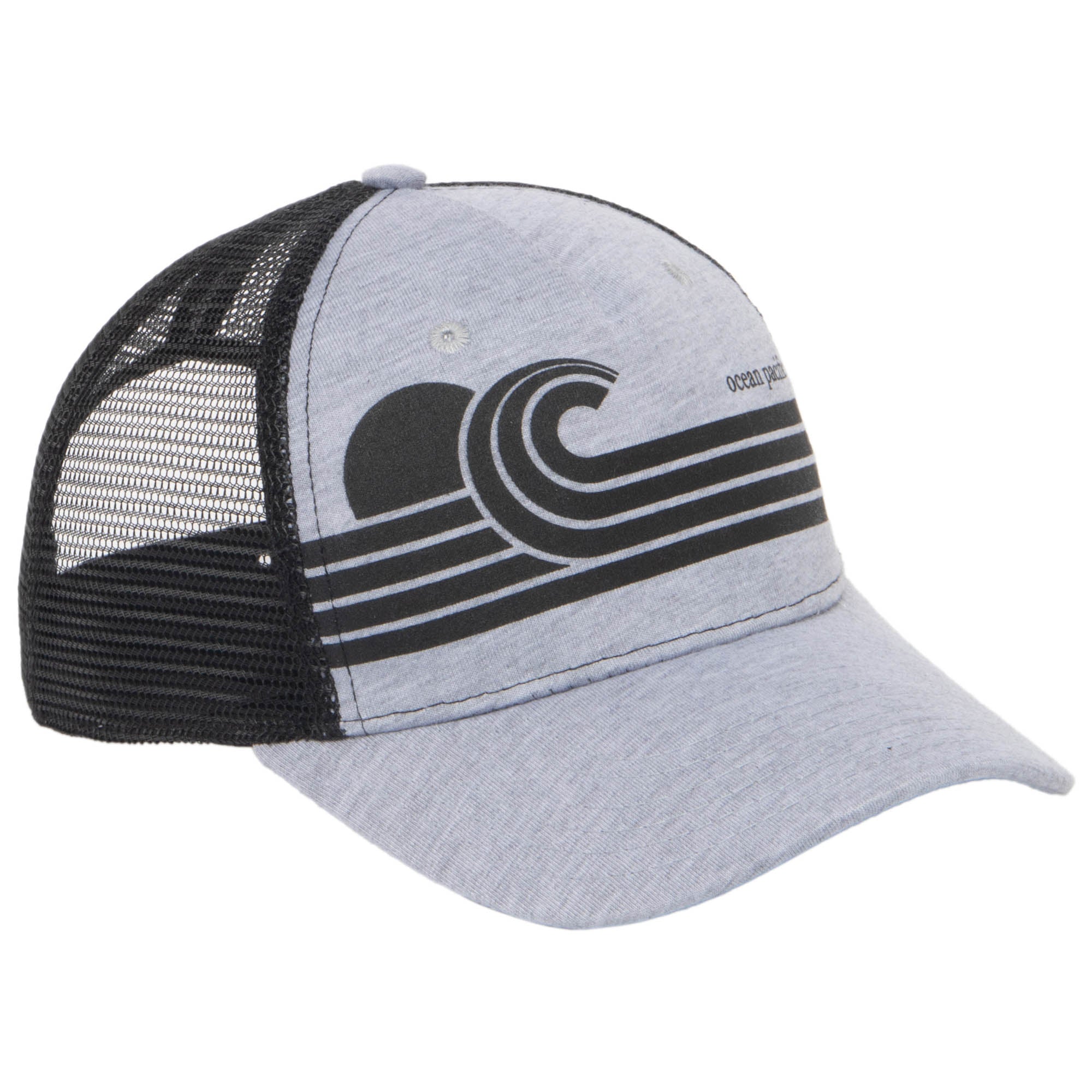 Ocean Pacific 5 Panel Trucker Hat with Wave Print - Stylish Adjustable Snapback Cap for Men & Women - Perfect for Beach, Surfing, and Outdoor Adventures