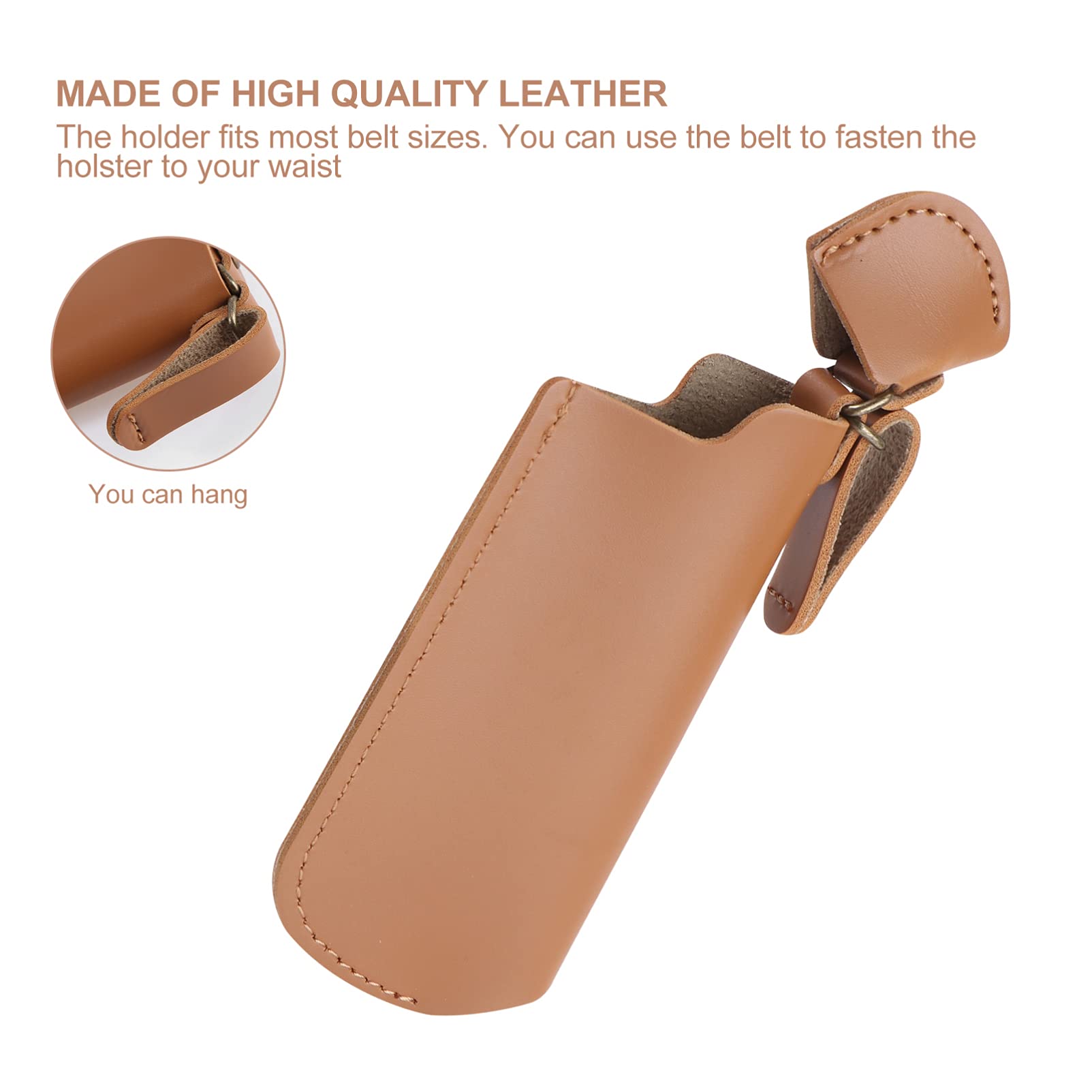 DOITOOL Genuine Leather Lighter Holder Case - Belt Clip & Telescopic Design for Zippo Lighters, Travel & Outdoor Accessories | Perfect for Camping, Hiking & Everyday Carry