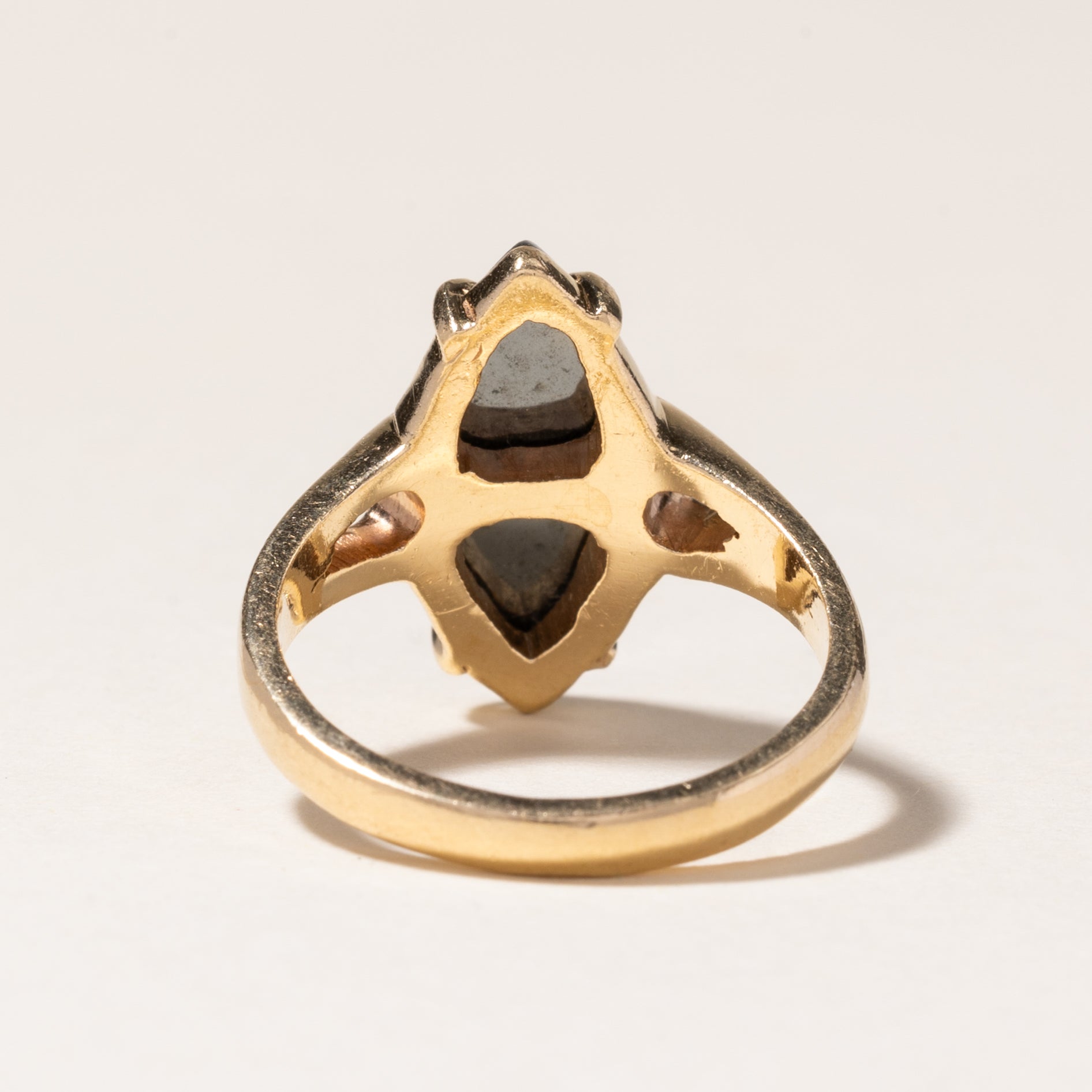 Elegant Marquise Cut Hematite Ring - 2.36 Carat Gemstone Jewelry for Women - Size 5.25 - Perfect for Weddings, Anniversaries & Evening Parties