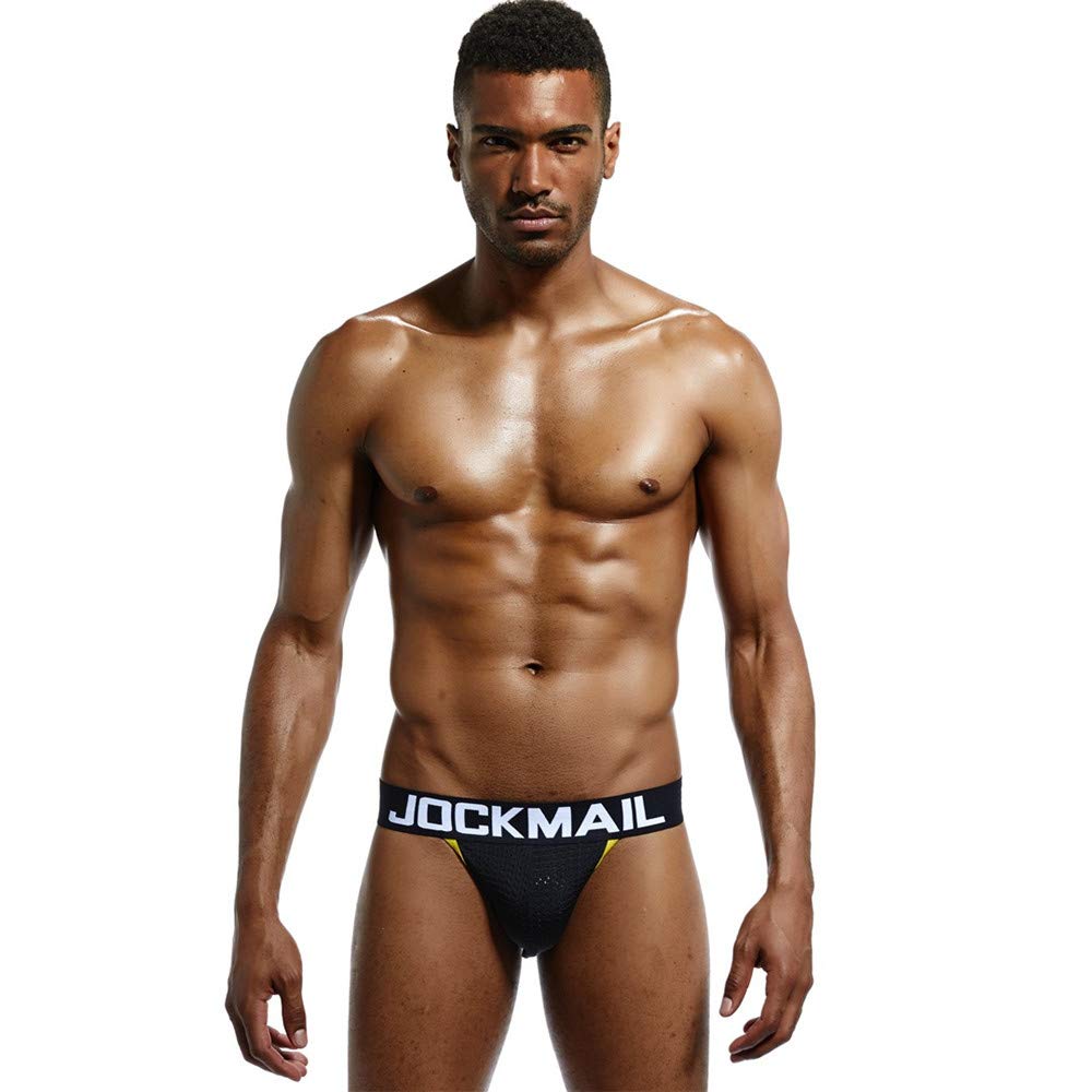 JOCKMAIL Sexy Men's Jockstrap Briefs - Mesh Low Waist Underwear for Men, Gay Bikini Underwear | Comfortable for Sports, Workout & Intimate Moments