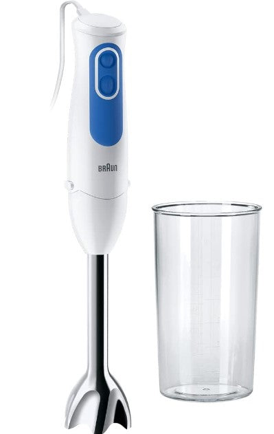 Braun MQ3000WH Hand Blender for Smoothies, Soups & Purees - 220V Immersion Stick Mixer - Perfect for Kitchen, Baby Food & Healthy Drinks