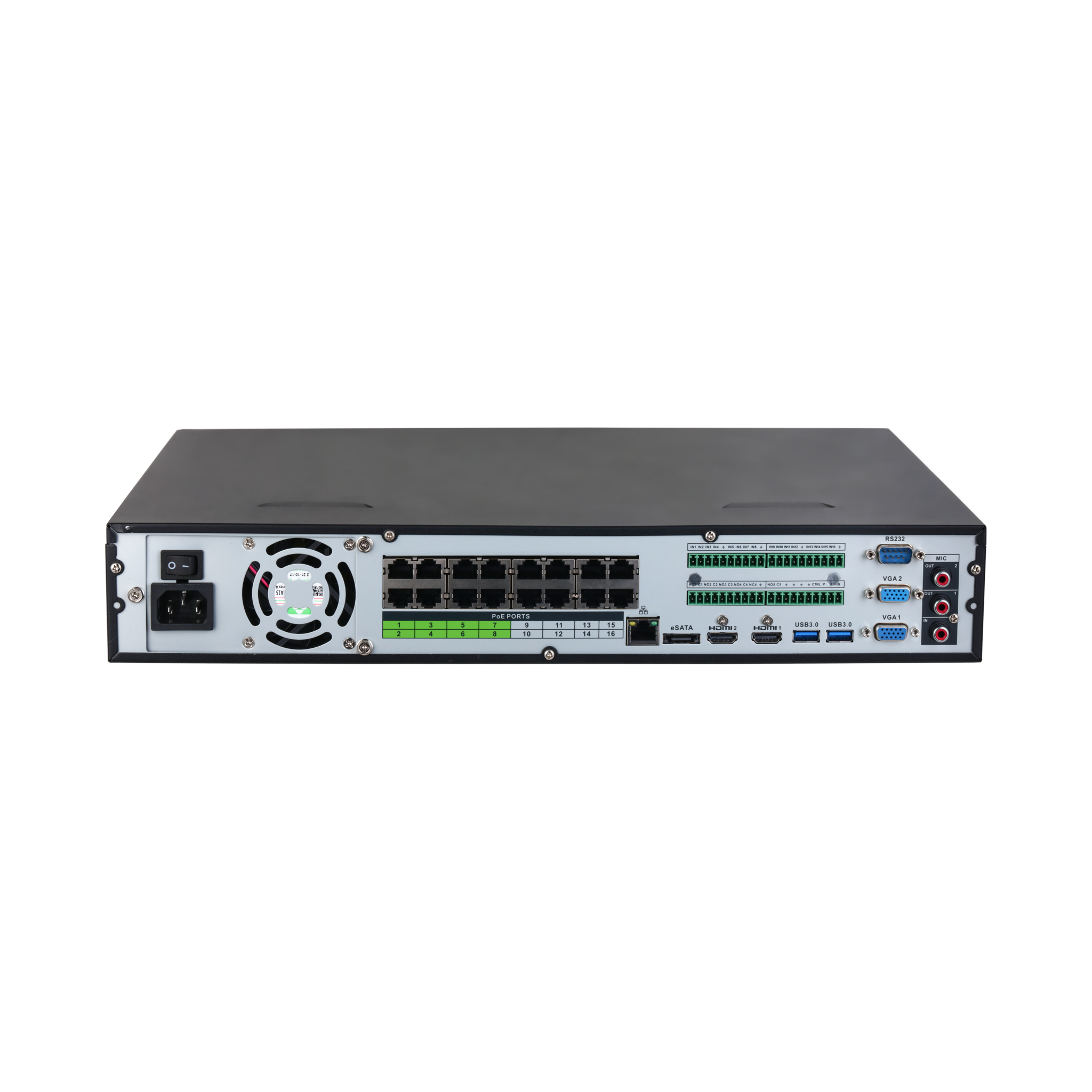Hikvision NVR5432 16P EI 16-Channel PoE Network Video Recorder for 32 IP Cameras - No Storage Included | Ideal for Home Security & Business Surveillance Systems