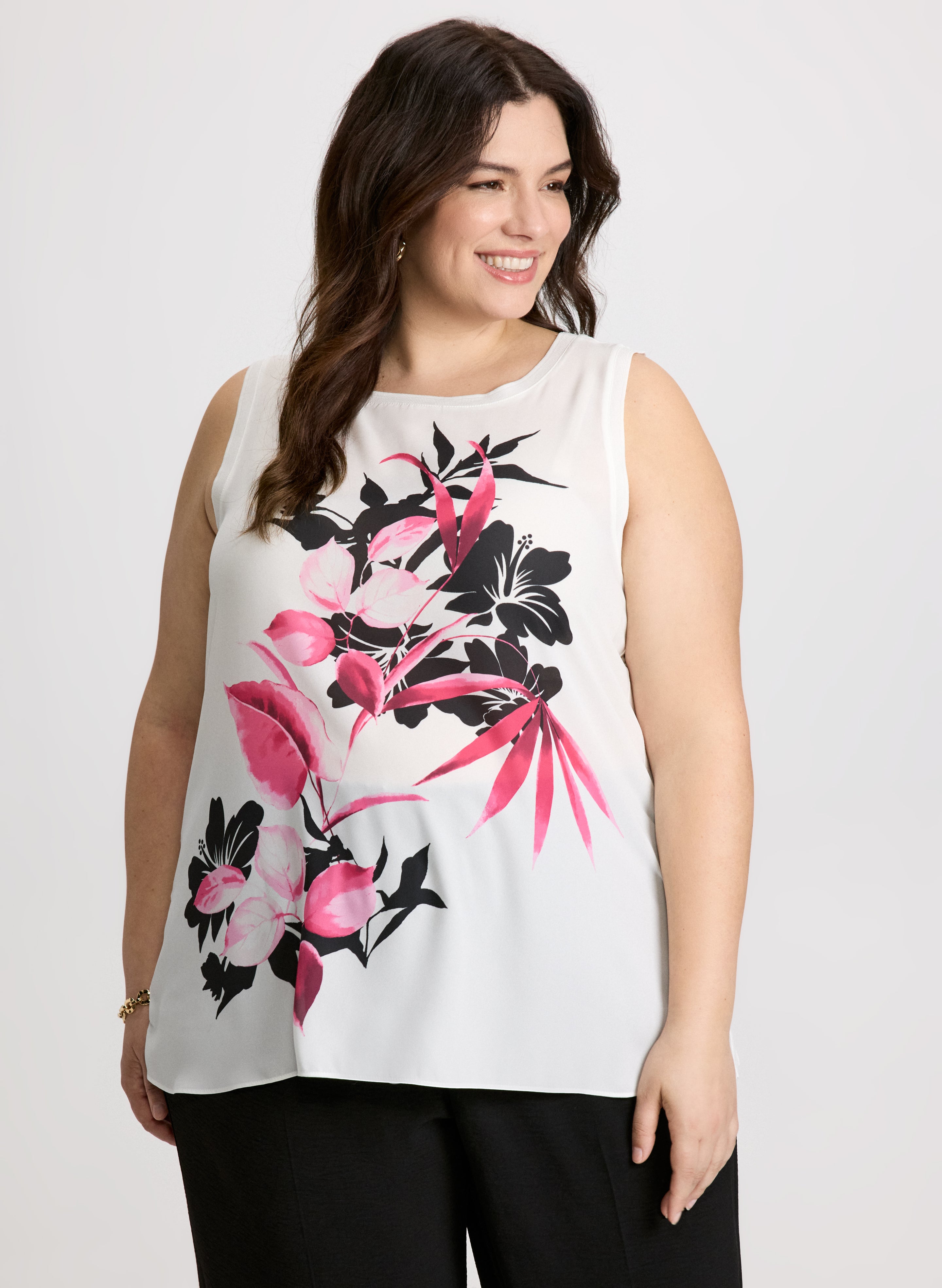 Floral Print Blouse for Women - Stylish Floral Placement Top for Casual Wear & Summer Outfits
