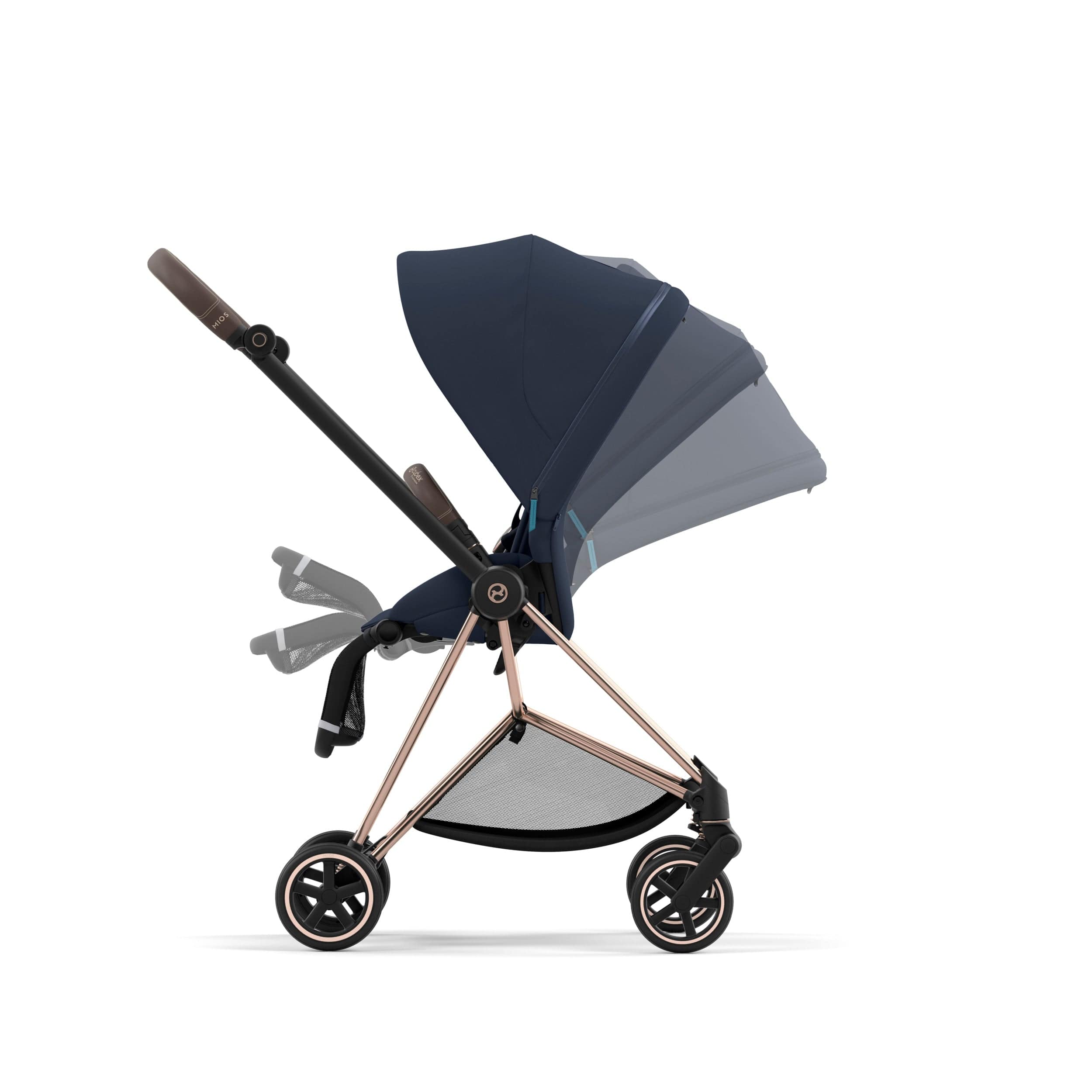 Cybex Mios 3 Complete Stroller - Rose Gold & Brown Luxury Baby Stroller with Reversible Seat | Perfect for Urban Travel, Shopping & Family Outings