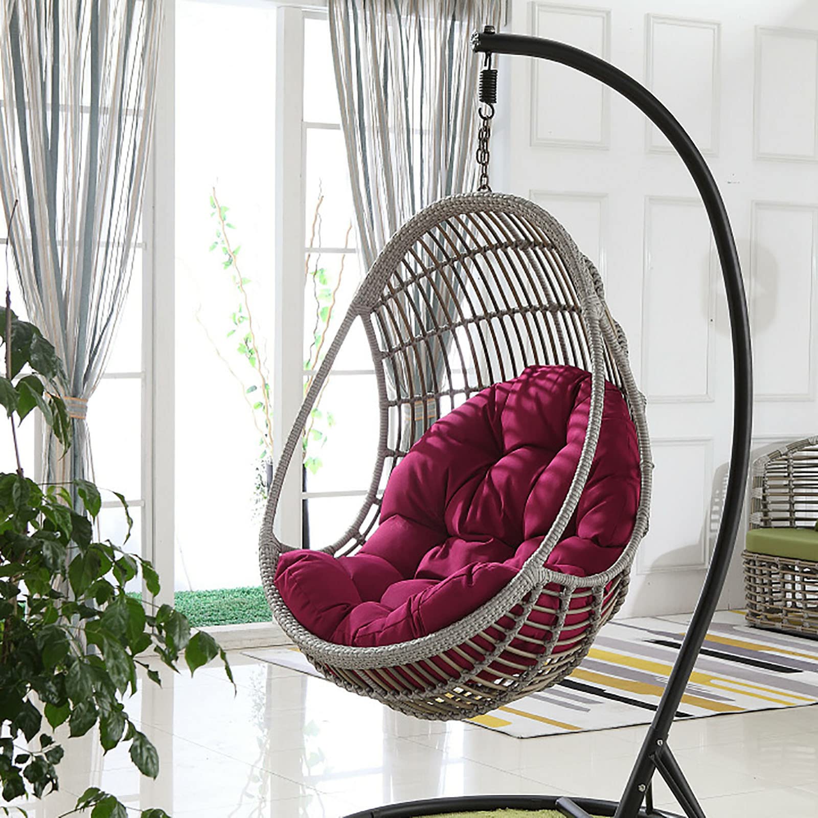 Waterproof Outdoor Hanging Chair Cushion - Durable Hanging Basket & Bench Cushion for Indoor/Outdoor Use - Perfect for Patio, Garden, Porch, and Hammock Relaxation