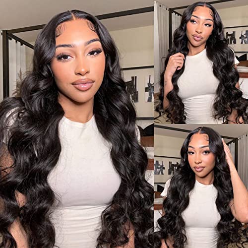 22 Inch Brazilian Virgin Human Hair Lace Front Wig - Body Wave Glueless 13x4 HD Lace Frontal with Baby Hair 180% Density for Black Women | Perfect for Daily Wear, Parties, Weddings & Special Occasions