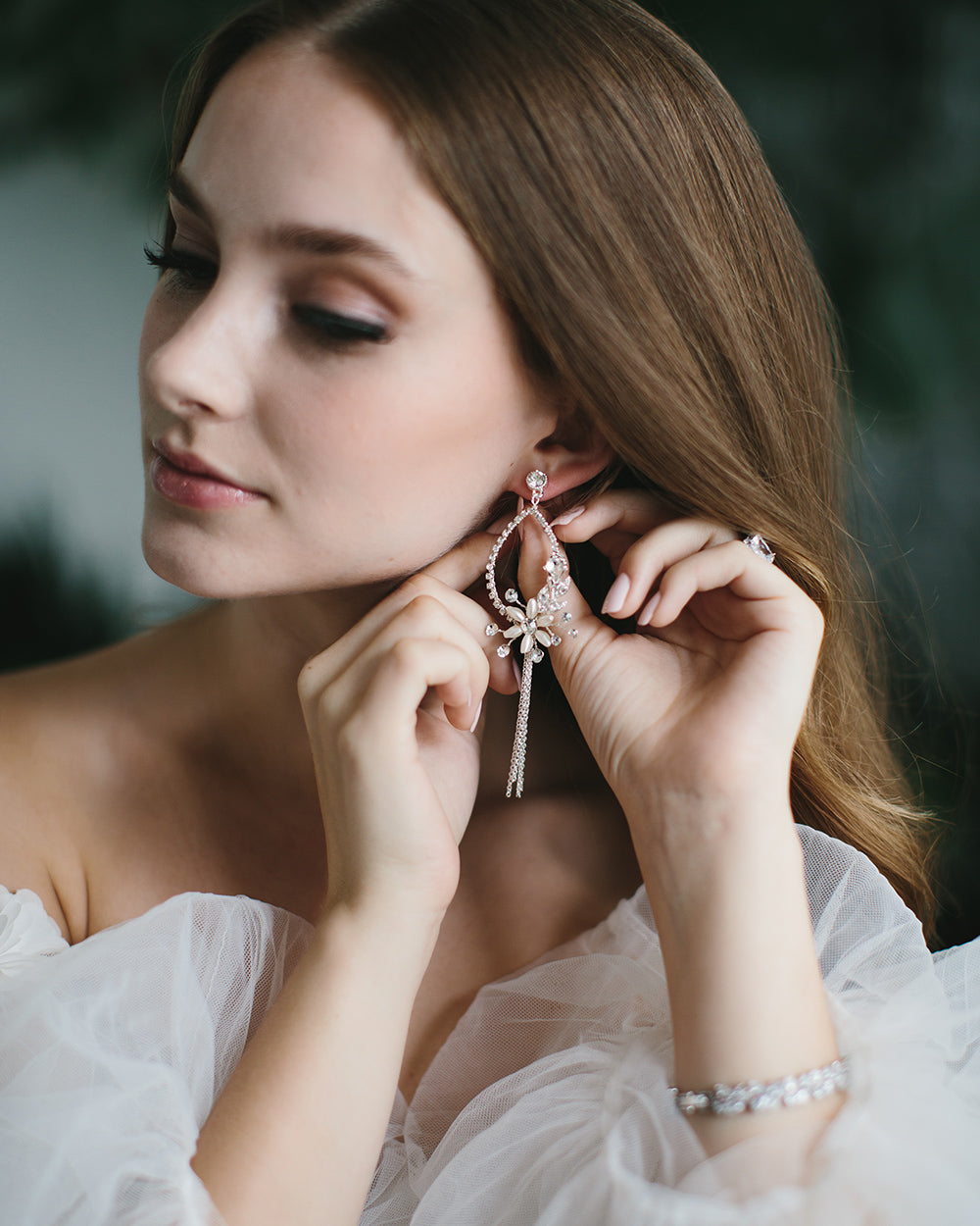 Remi Dangle Earrings for Women - Trendy Gold Plated Hoop Earrings with Crystal Accents | Perfect for Parties, Weddings & Everyday Wear