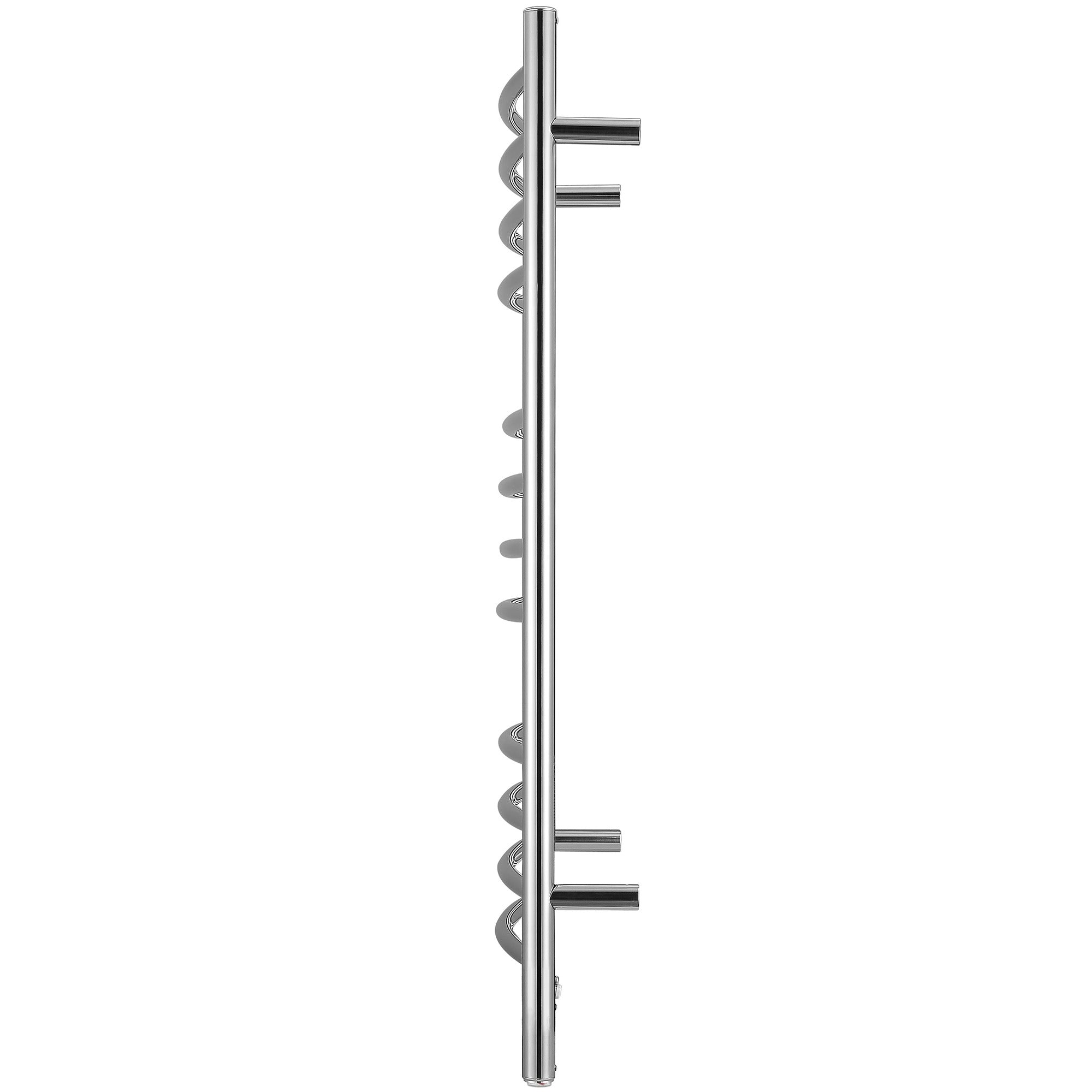 Lustra Dual 12 Curved Bar Towel Warmer - Hardwired & Plug-in Polished Stainless Steel with Digital Timer - Perfect for Bathrooms, Spas & Luxury Homes