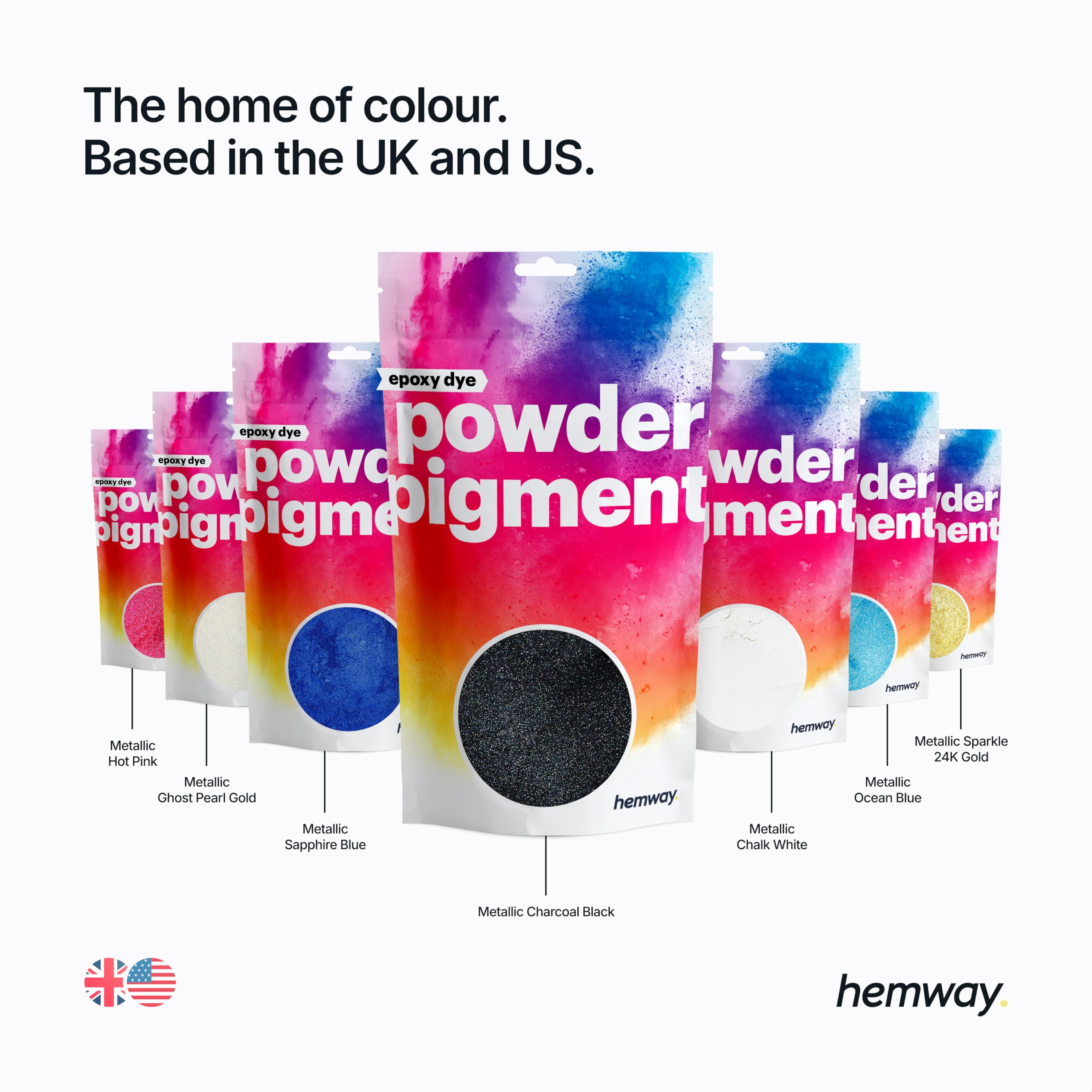 Hemway Chalk White Powder Pigment - 50g for DIY Crafts, Home Decor & Art Projects | Premium Quality Fine Pigment Powder for Painting, Resin, Soap Making & More