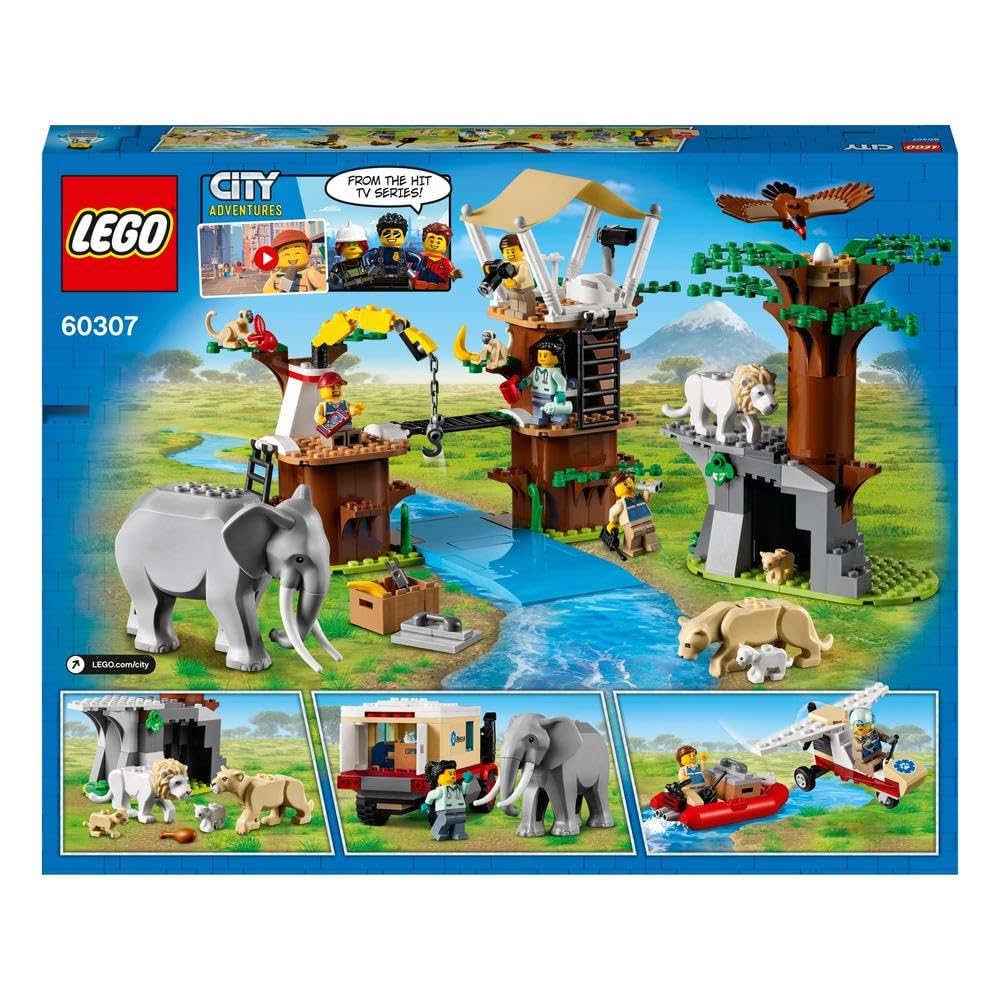 LEGO City Wildlife Rescue Camp Building Toy Set for Kids - Creative Play & Animal Rescue Adventure | Perfect for Birthday Gifts & STEM Learning Activities