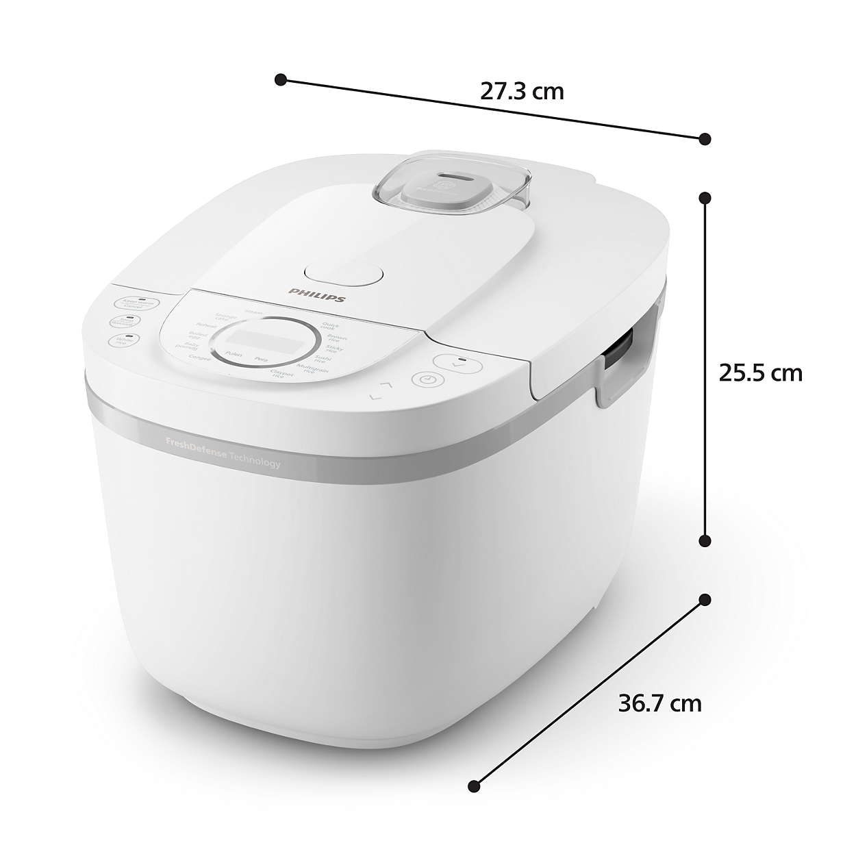 1.8L HD4717 Rice Cooker - Compact Electric Rice Steamer with Non-Stick Inner Pot, Perfect for Small Kitchens, Dorms & Travel | Fast Cooking & Easy Cleanup