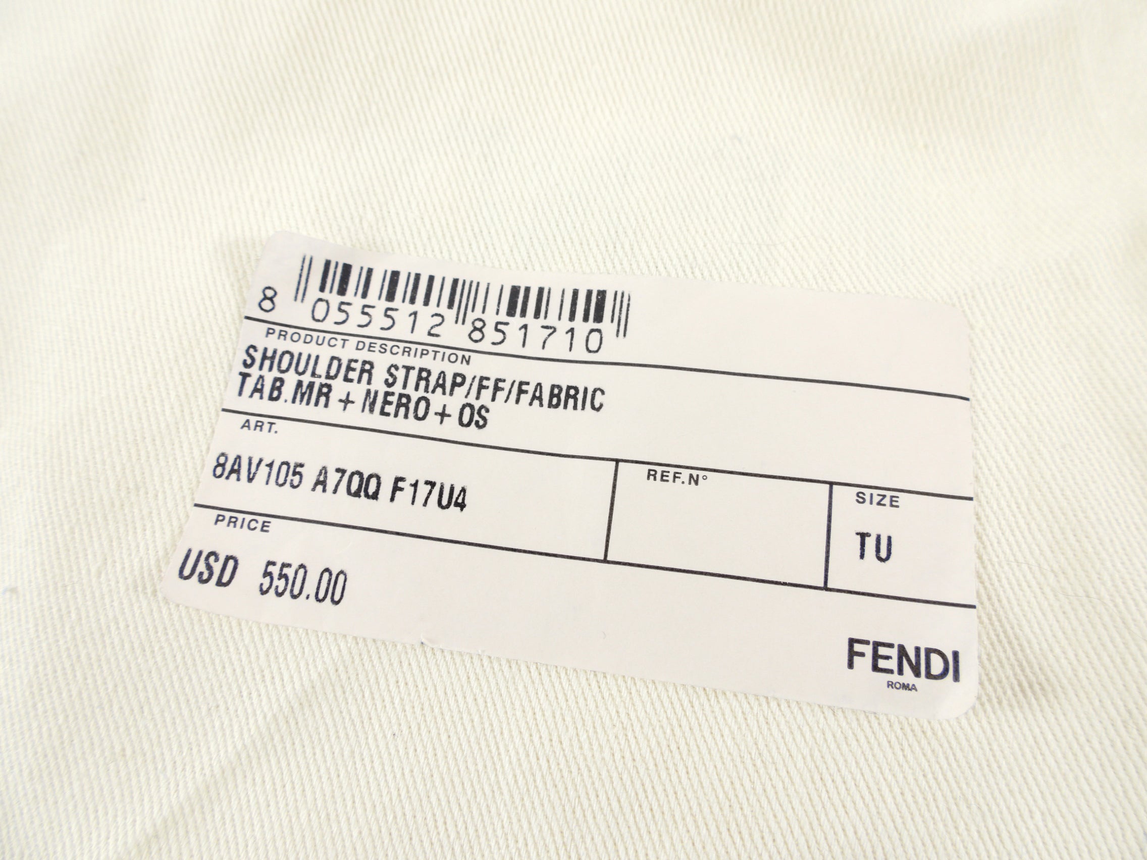 Fendi Monogram Zucca Mini Strap You Bag Strap - Fabric Canvas Crossbody Purse Accessory for Women | Perfect for Everyday Use, Travel & Fashion Outfits