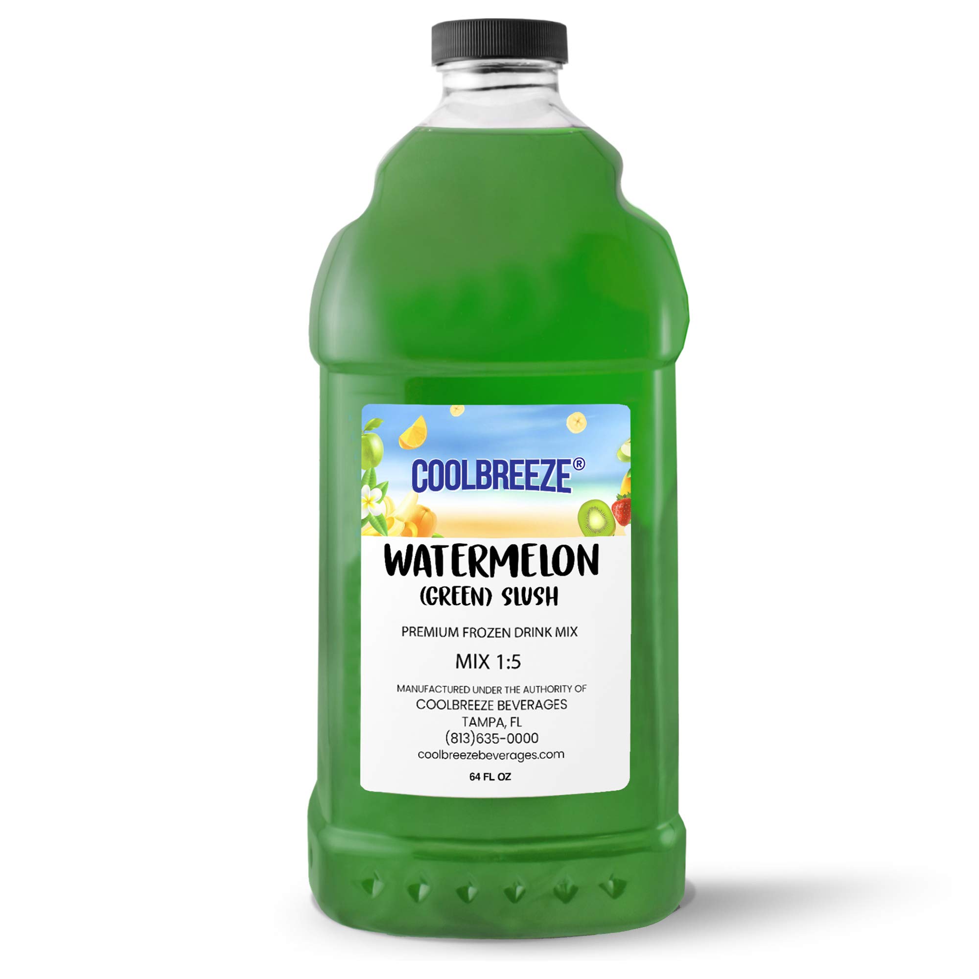 Cool Breeze Ready-to-Use Watermelon Slush Mix - 1/2 Gallon | Perfect for Summer Parties, Poolside Refreshments & Kids Treats