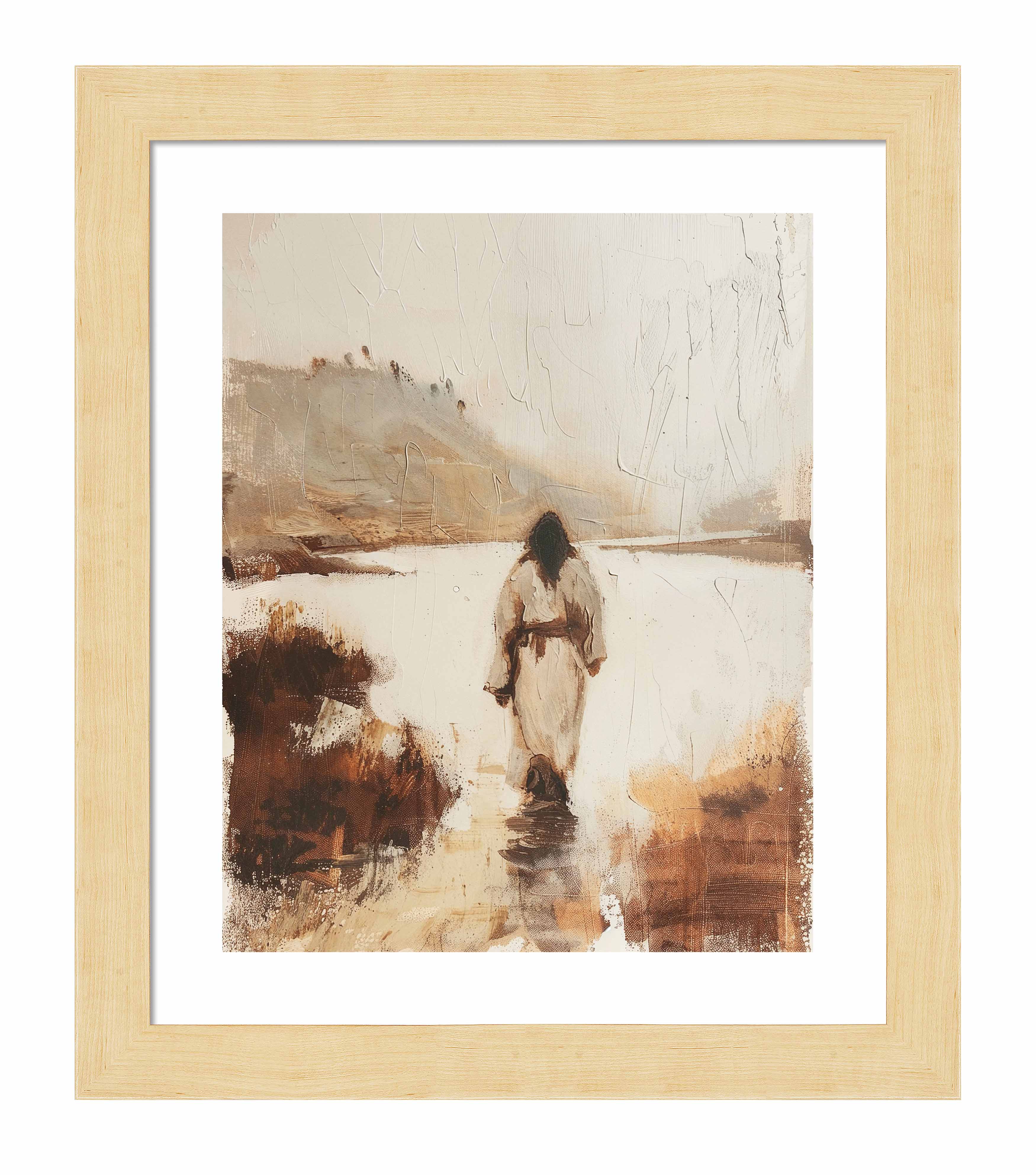 Christ In The Wilderness Wall Art - Religious Christian Home Decor Prints for Living Room, Bedroom & Office