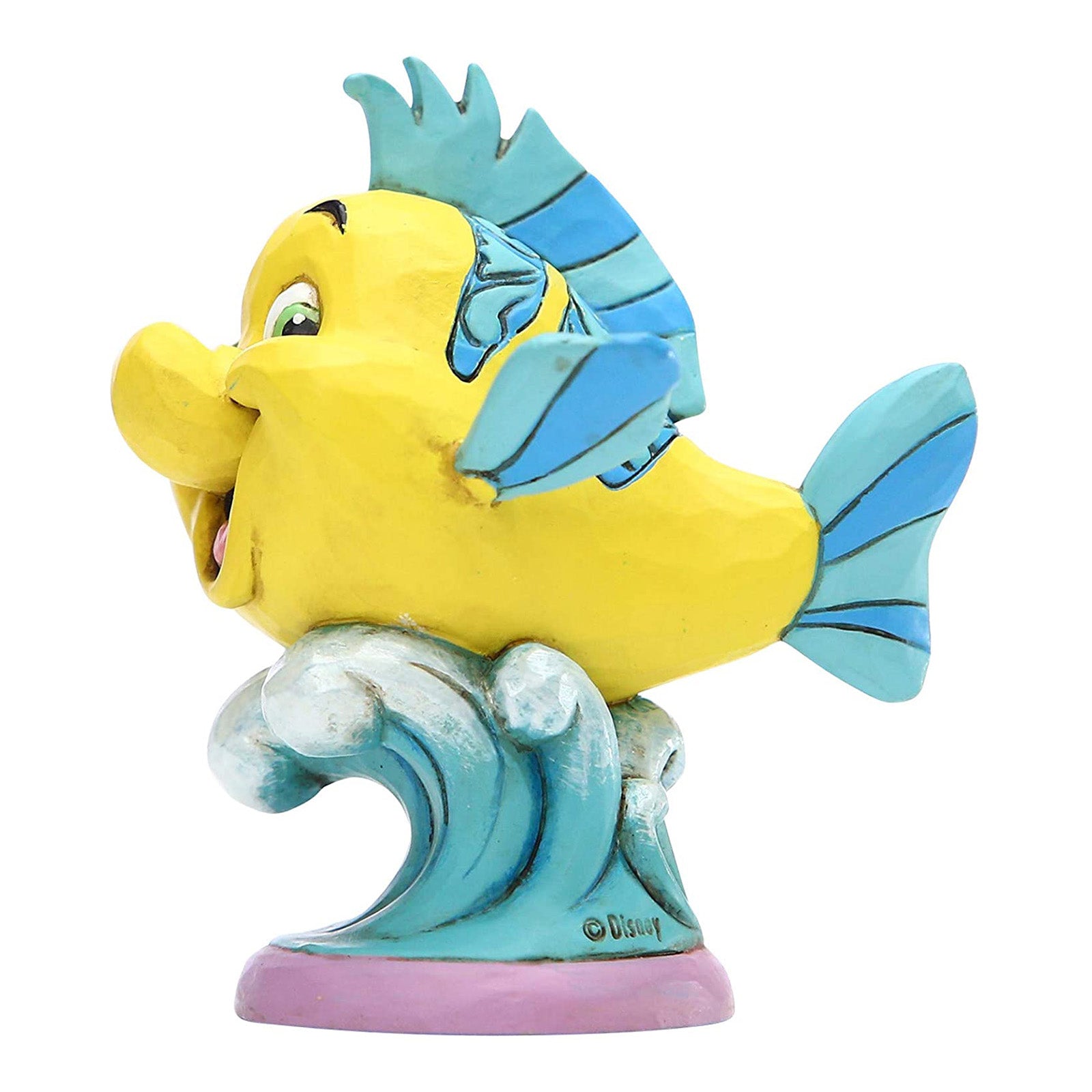 Enesco Disney Showcase Little Mermaid Flounder Go Fish Figurine - Ariel's Underwater Friend for Disney Collectors & Home Decor