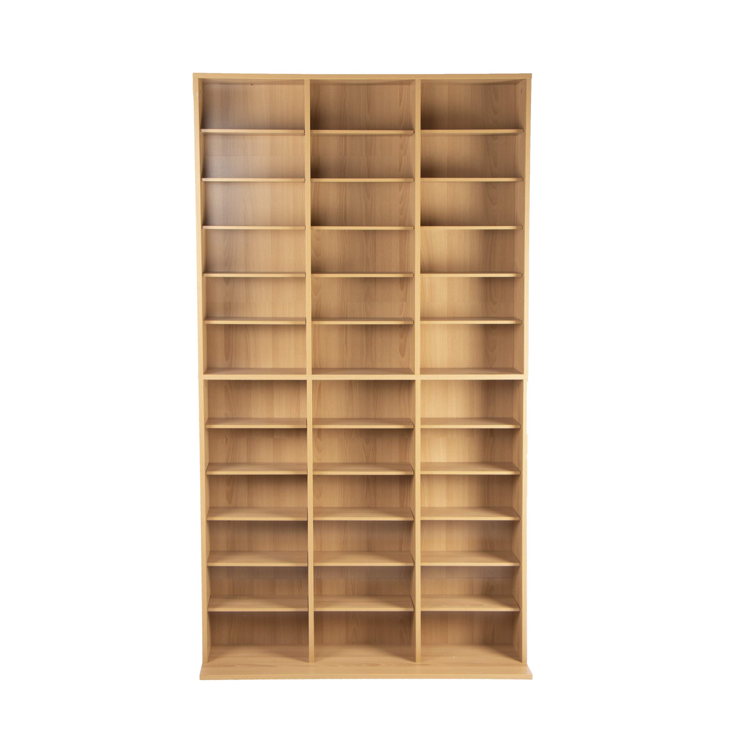 Atlantic Oskar 1080 Media Storage Cabinet - Organize & Protect Music, Movies, Video Games & Collectibles | Maple Finish | Perfect for Home Theater, Game Room & Office Organization (Model PN 38435715)