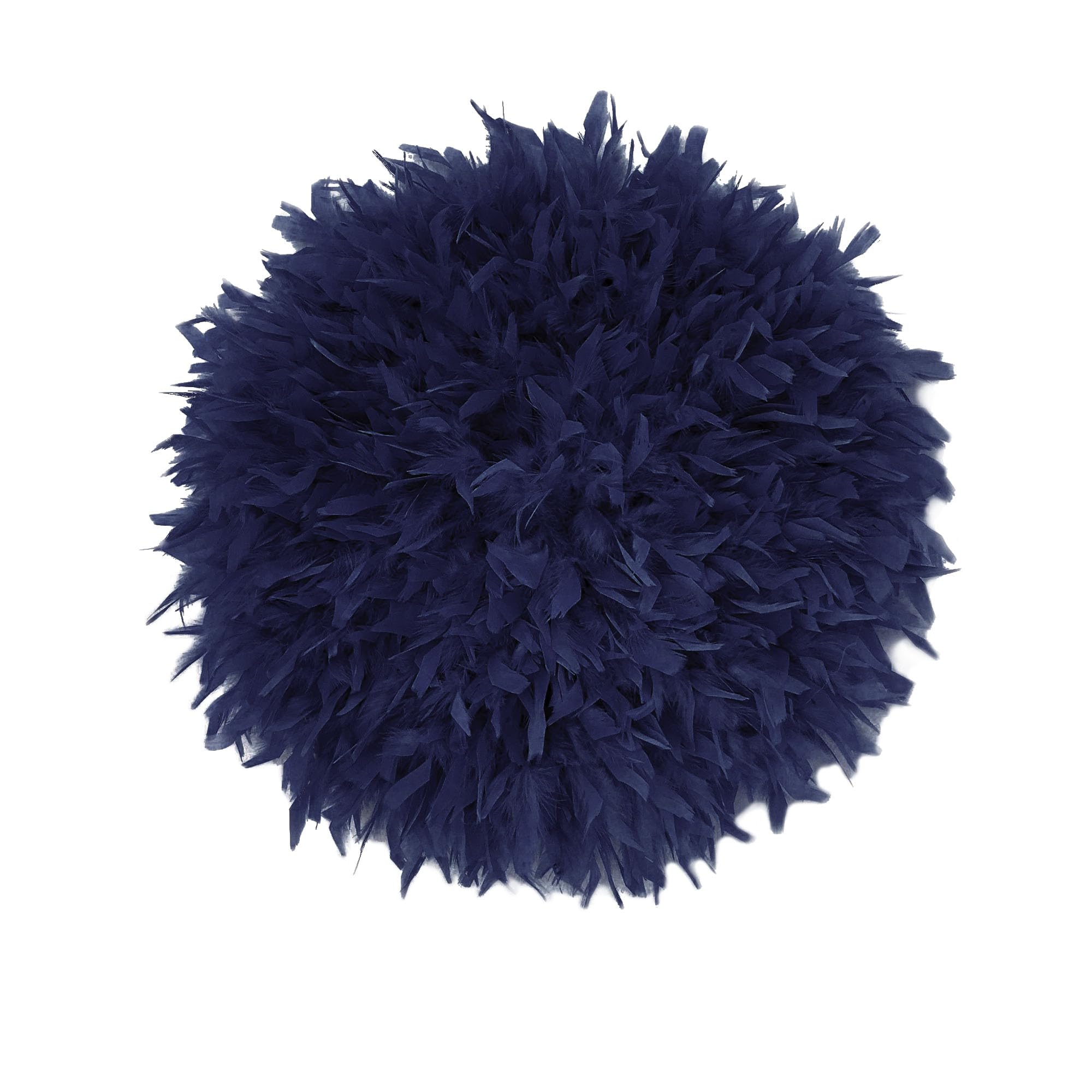 Handmade Black Juju Hat Wall Decor | Boho Feather Wall Hanging | Round Natural Feather Home Decoration for Living Room, Bedroom & Wedding
