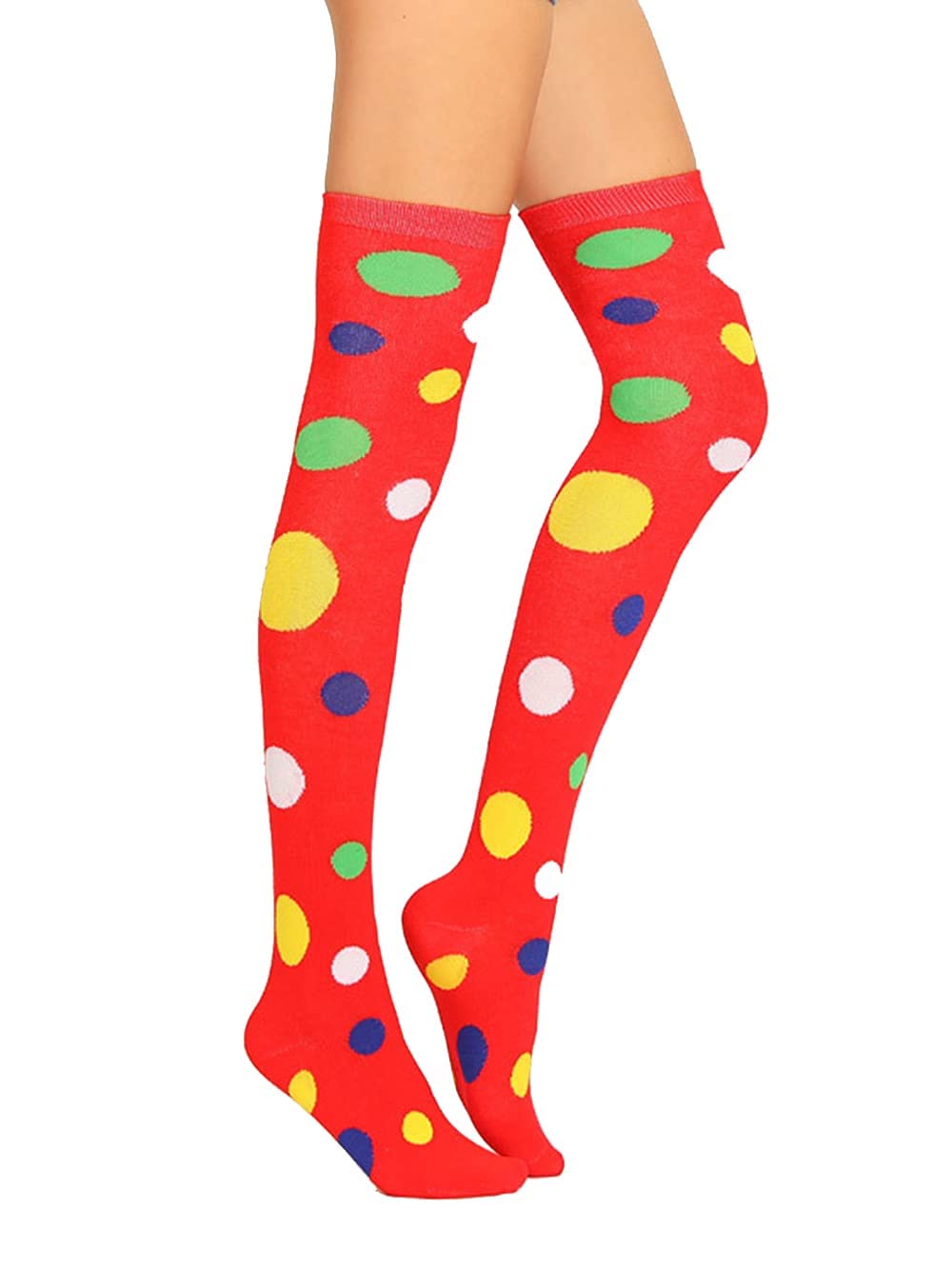 HYTENSUN Women's Polka Dot Thigh High Socks - Extra Long Over The Knee Stockings for Fashion, Cosplay & Winter Warmth
