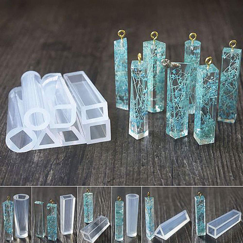19 PCS Silicone Resin Molds for Pendants & Jewelry Making - DIY Epoxy UV Resin Casting Molds for Necklace, Keychain & Home Decor Crafts - Perfect for Beginners & Professional Artisans